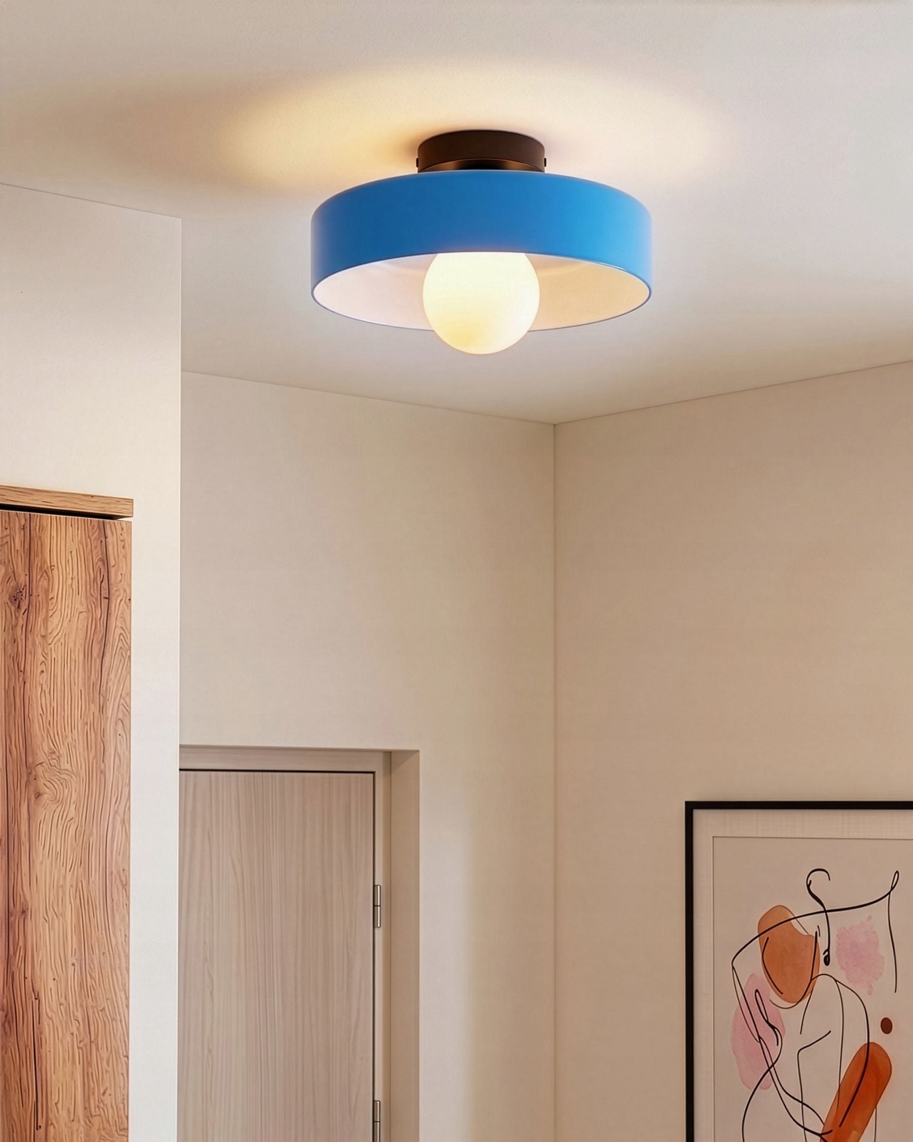 Lampa wisząca LUGUSE Szkło Niebieski – Elegancja i styl w Twoim wnętrzu