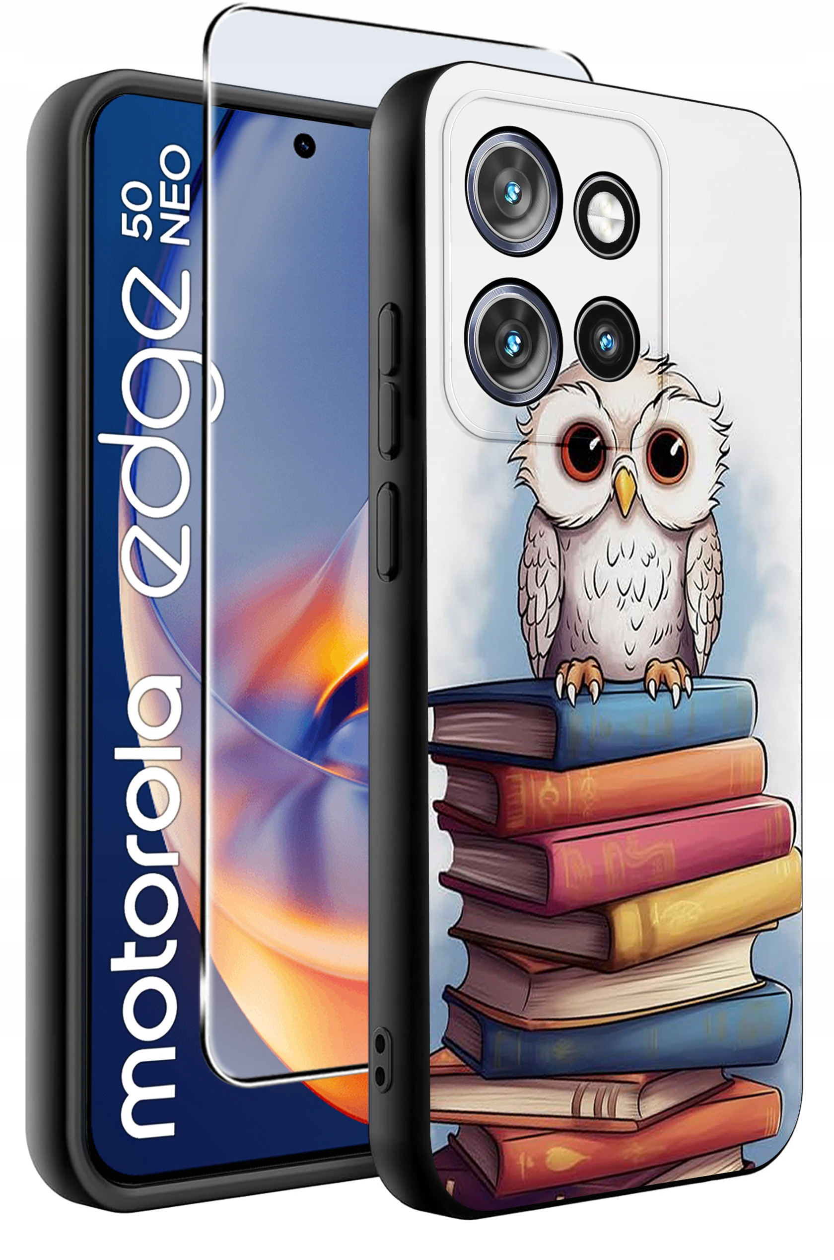 Etui do Motorola Moto EDGE 50 Neo WZORY | Silikonowe Matt Case + Szkło Hartowane 9H