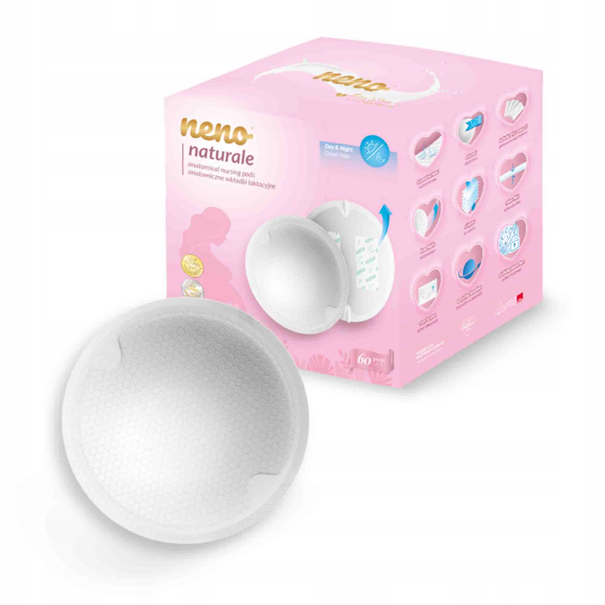 Wkładki laktacyjne anatomiczne Naturale 60 szt – Komfort i dyskrecja dla mam