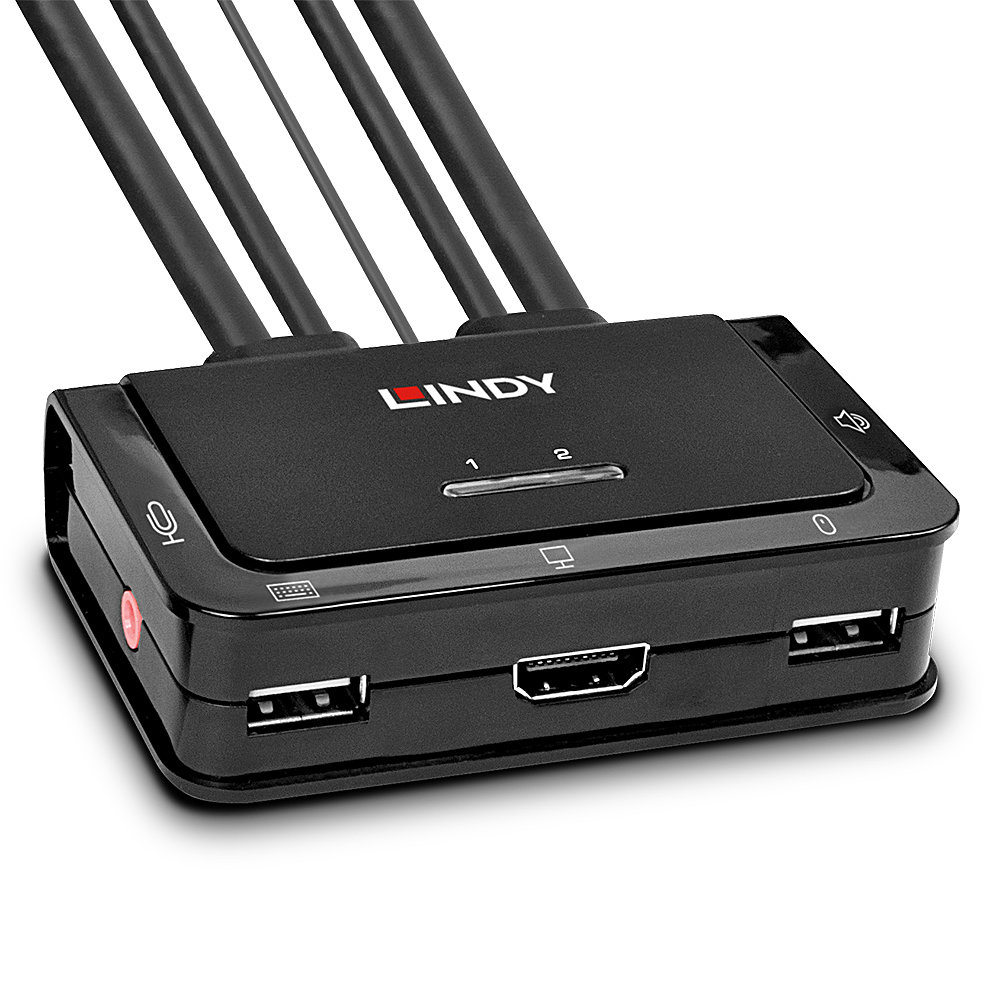 Przełącznik Lindy HDMI KVM Switch 2 Port Compact USB 2 HDMI 4K – Wydajność i wszechstronność w jednym