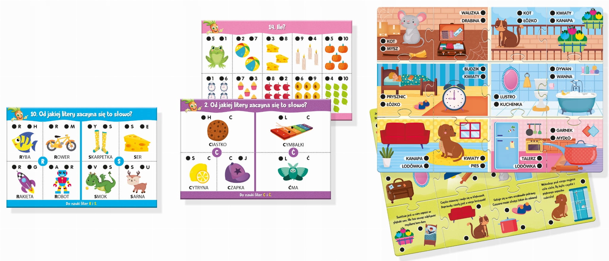 Puzzle z wesołymi zagadkami