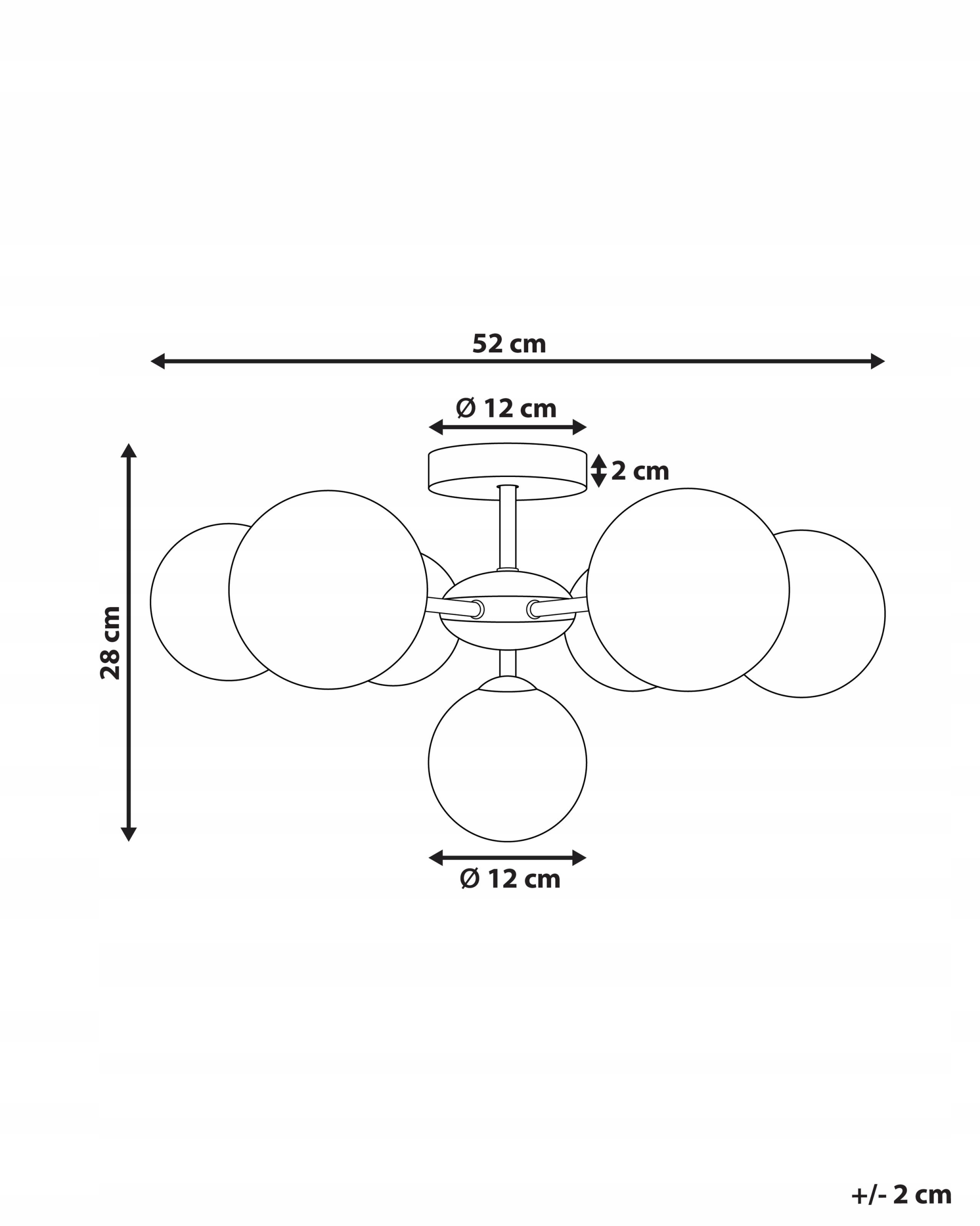 Lampa sufitowa Beliani ANADYR Szkło Niebieski – Elegancja w Twoim wnętrzu
