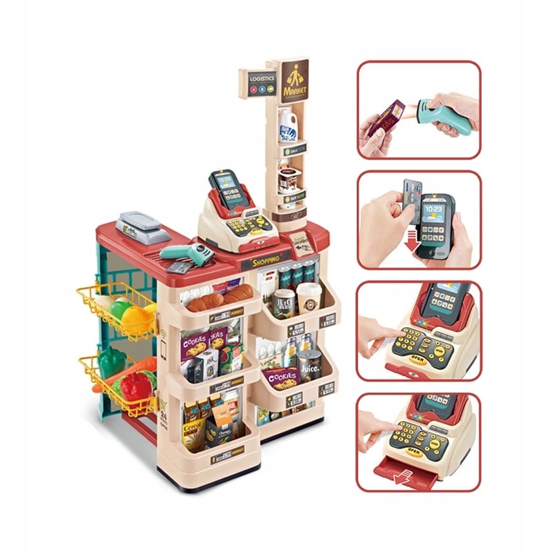 Supermarket wózek na zakupy waga czytnik 668-78 Wysokość produktu 82 cm