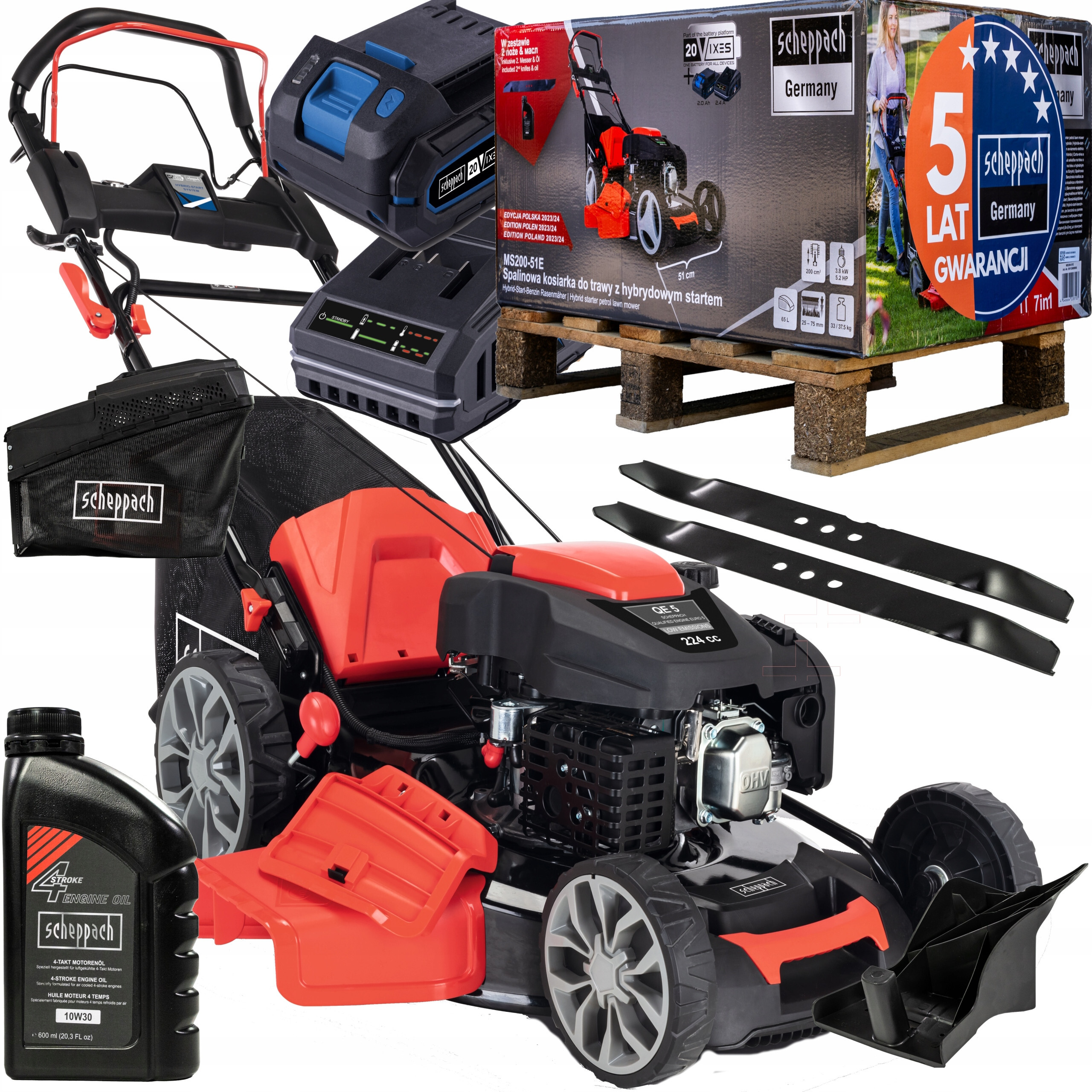 Kosiarka spalinowa Scheppach MS225-56E – Wydajność i komfort koszenia