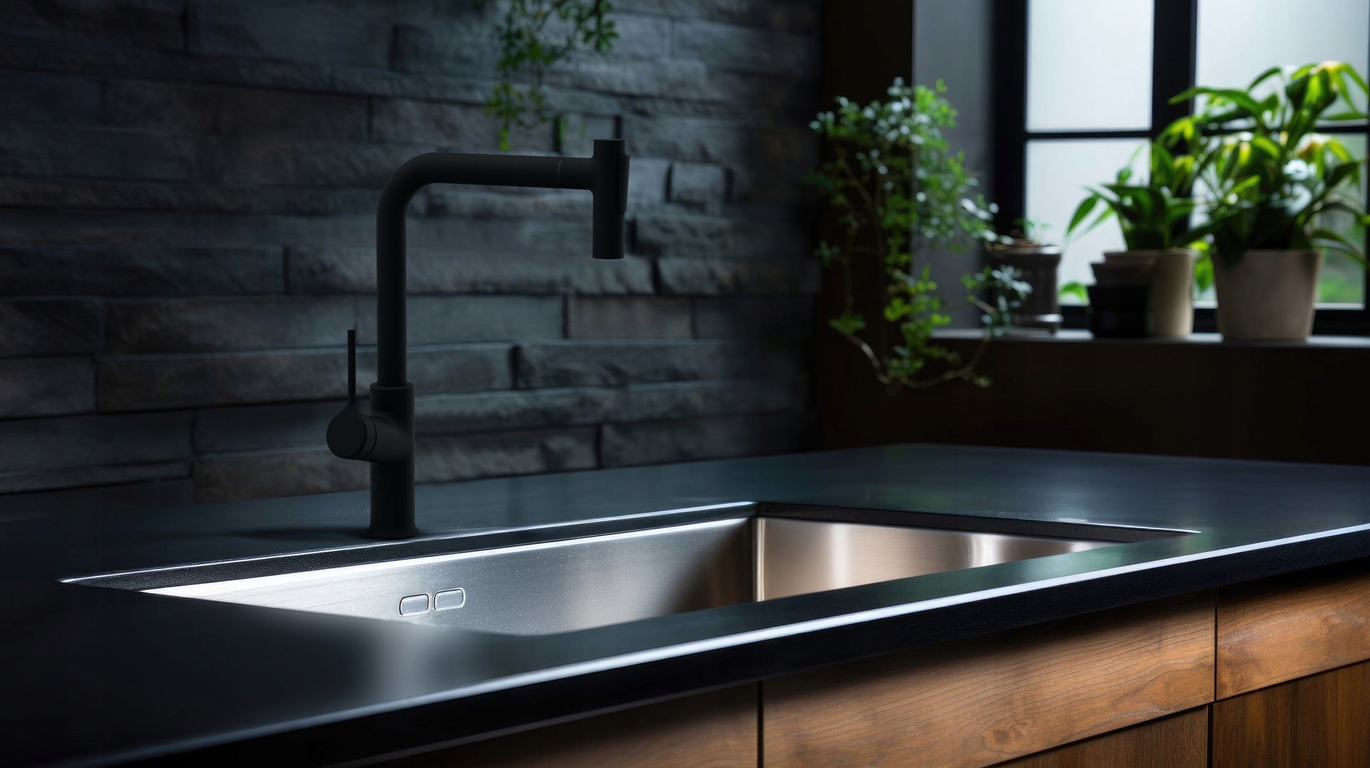 Nowoczesny design w kolorze czarnym – Stylowa ozdoba kuchni