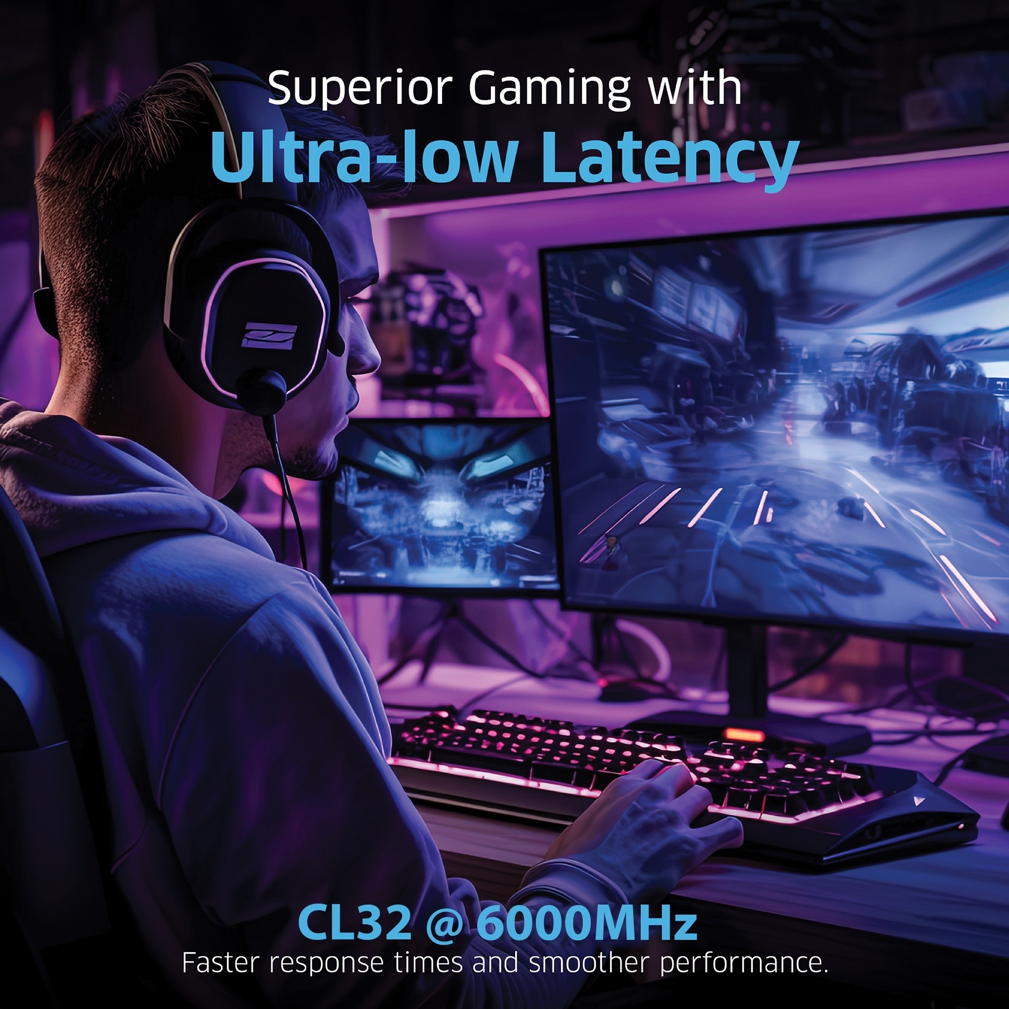 Niezrównana prędkość 6000 MHz dla graczy i profesjonalistów