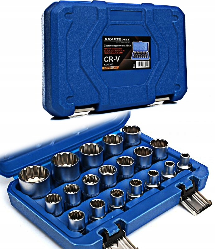 Zestaw nasadek TORX 19szt. KD10347 – Niezbędnik każdego majsterkowicza