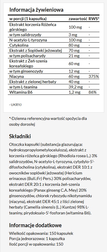 Składniki aktywne – Co znajdziesz w kapsułkach Good Morning?