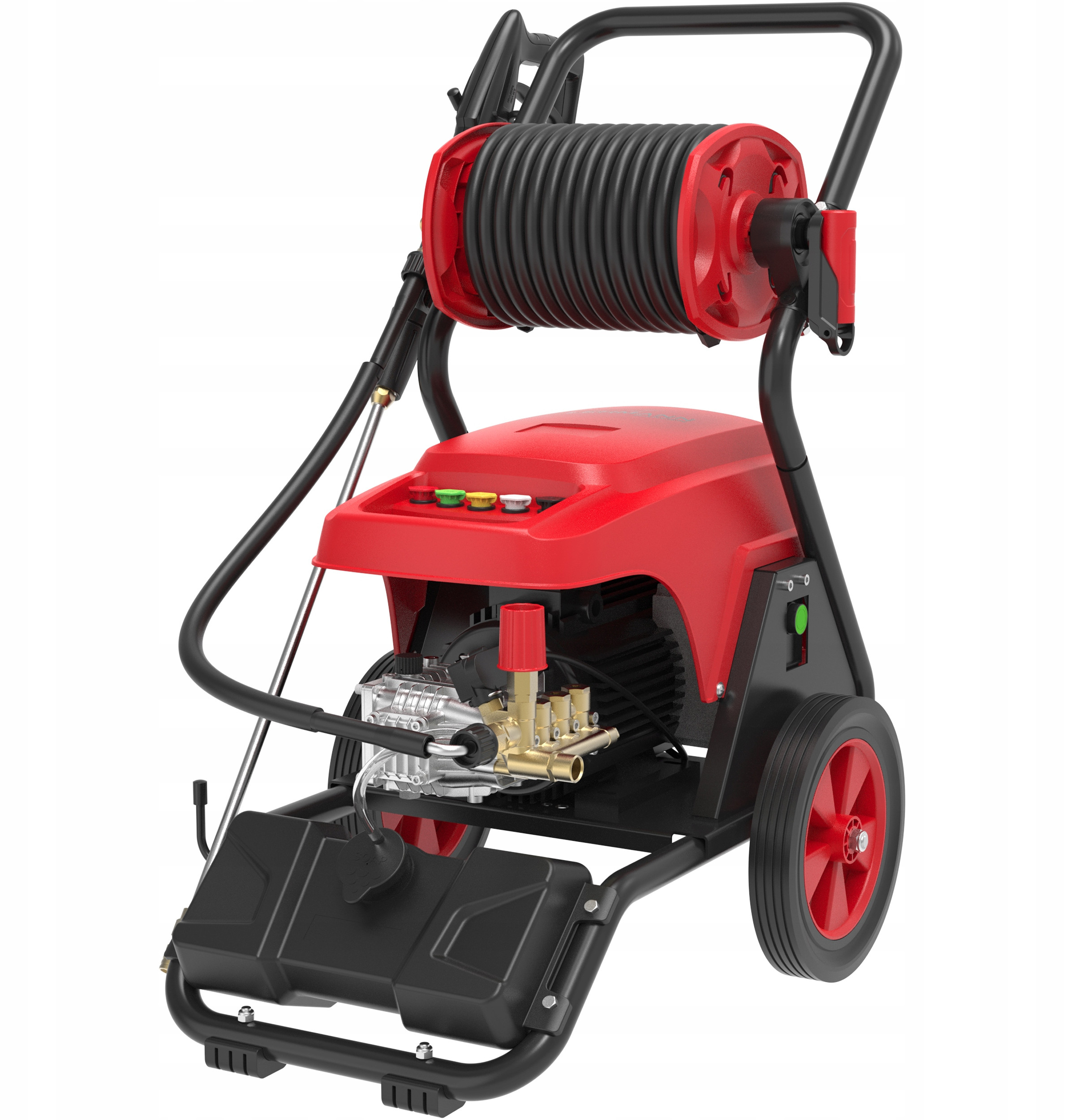 MYJKA CIŚNIENIOWA PRZEMYSŁOWA ZE ZWIJACZEM 2800W INDUKCJA MOSIĘŻNA GŁOWICA Wydatek wody 492 l/h