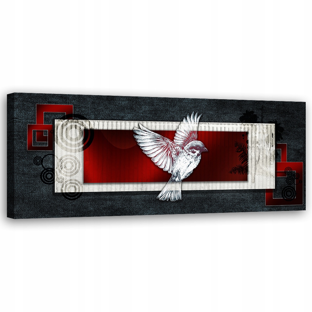 Feeby obraz na płótnie ptak na ciemnym tle 90x30 – Nowoczesna dekoracja do Twojego wnętrza