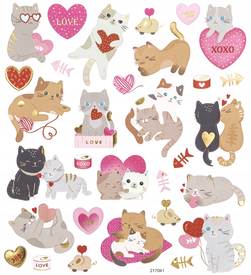 Samoprzylepne naklejki z foliowymi dodatkami