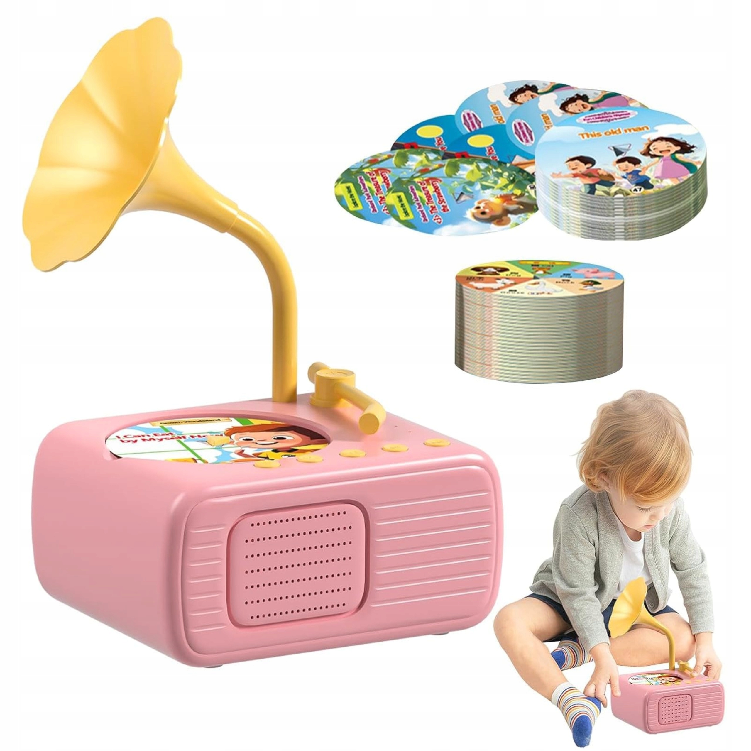 Gramofon dla dzieci Konsola Mikser Magic Zestaw Muzyczny Prezentowy 96 Kart – Muzyczna przygoda dla najmłodszych