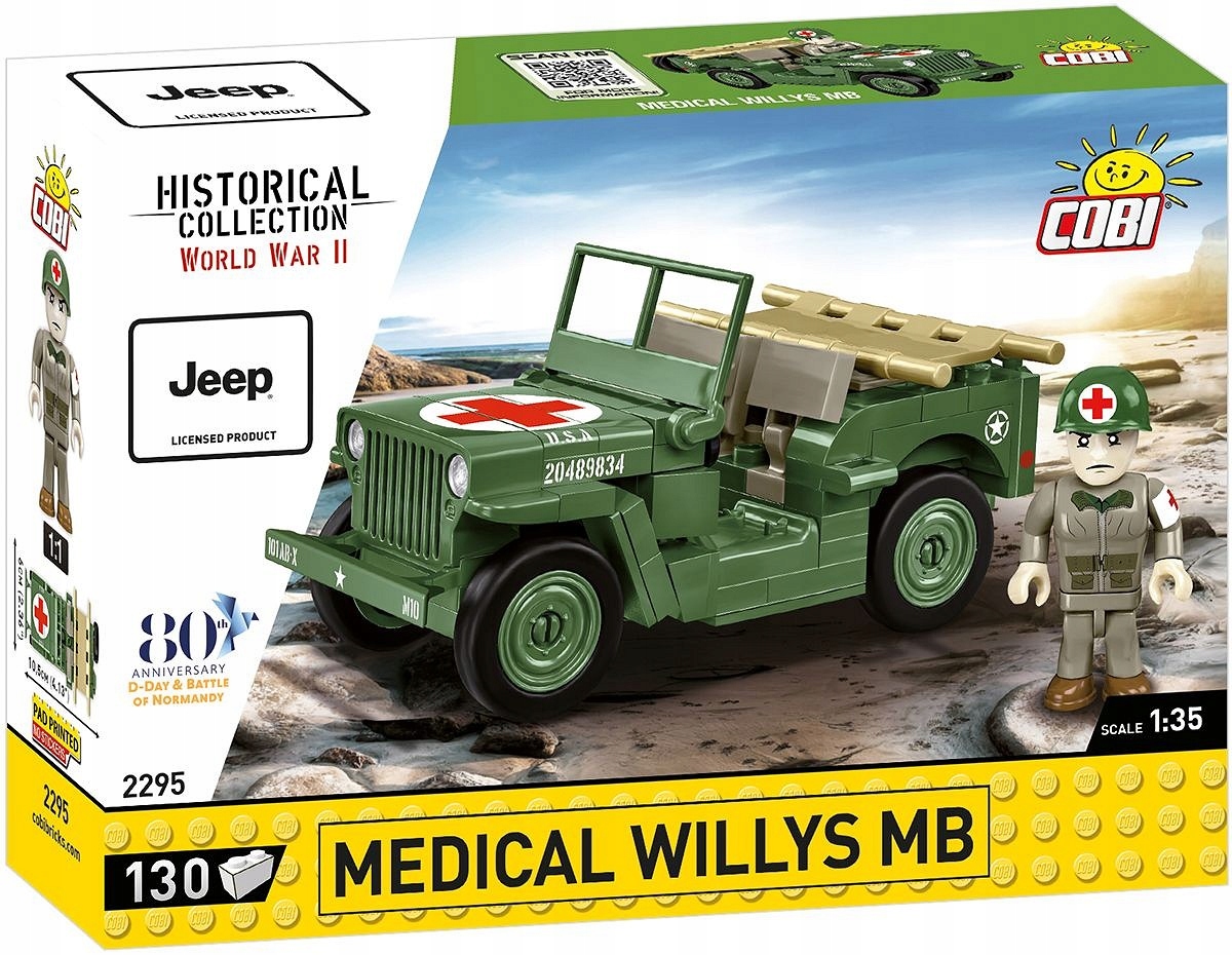 Cobi Klocki Medical Willys MB – Legendarna replika samochodu terenowego