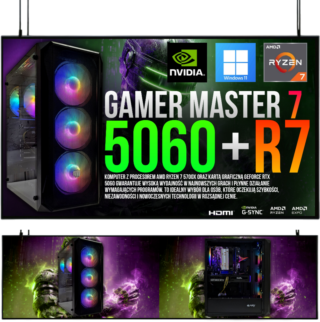 PC Gamer Master Ryzen 7 5700x RTX 4060 8GB
