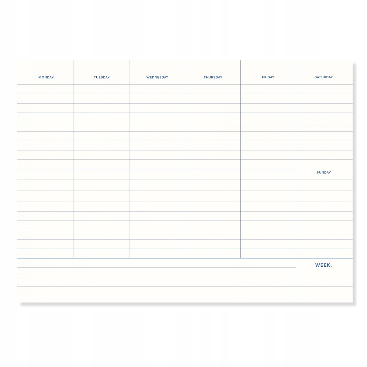 Minimalistyczne wnętrze i łatwe do oderwania kartki