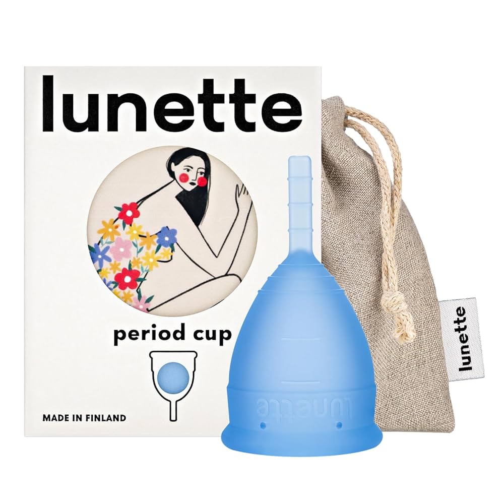LUNETTE Kubeczek menstruacyjny 46mm Błękitny – Komfort w Twoich Rękach