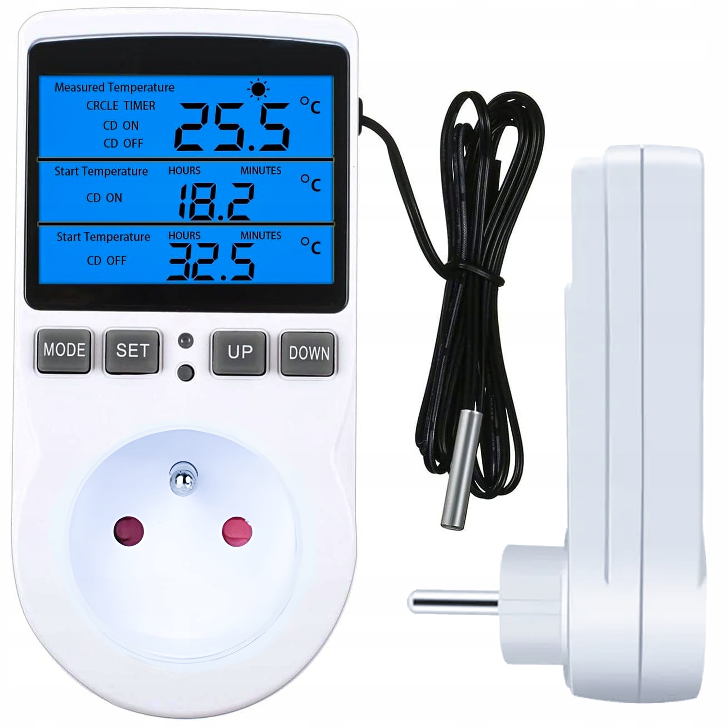 Termostat timer cyfrowy regulator temperatury gniazdo sieci 230V max. 3680W – Idealne rozwiązanie do kontroli temperatury
