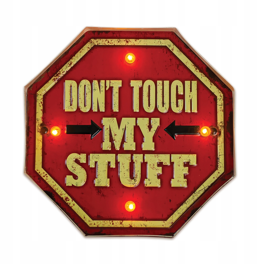 Znak Metalowy RETRO LED Don't Touch Forever Light – Stylowa dekoracja do Twojego wnętrza