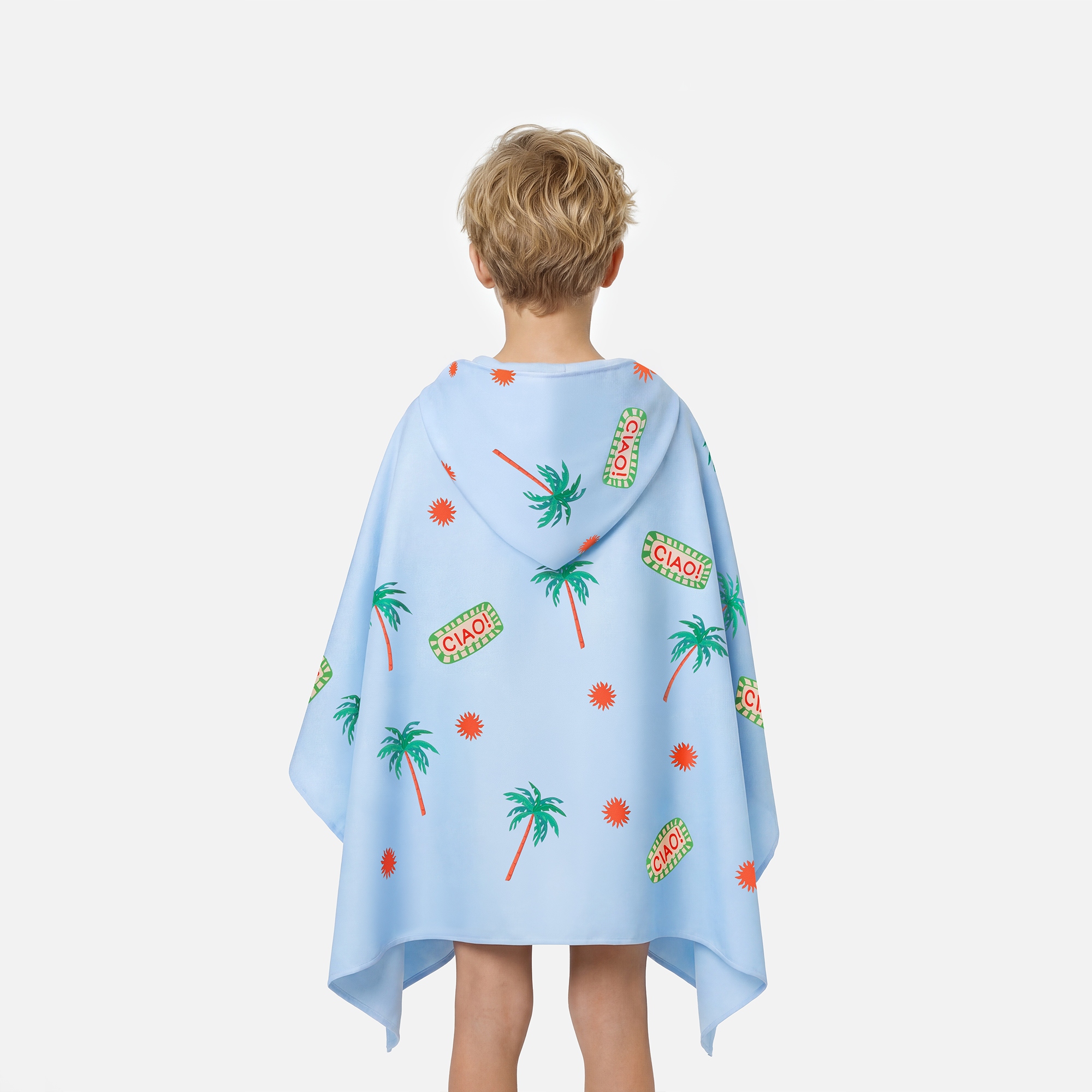 Ręcznik szybkoschnący z mikrofibry poncho Spokey PALMS – Idealny na plażę i basen