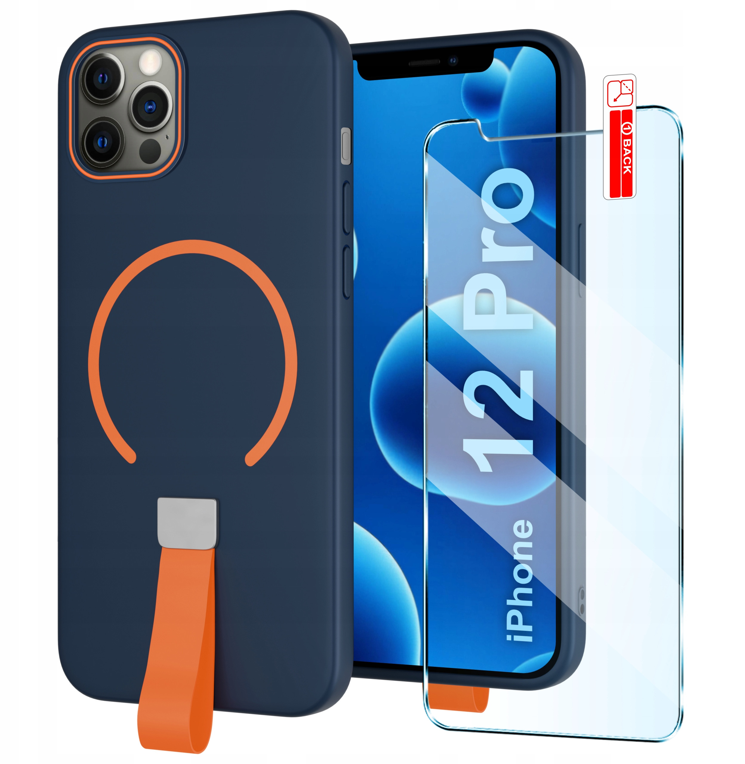 Etui z Paskiem na palec Matowe do iPhone 12 Pro – Ochrona i styl w jednym