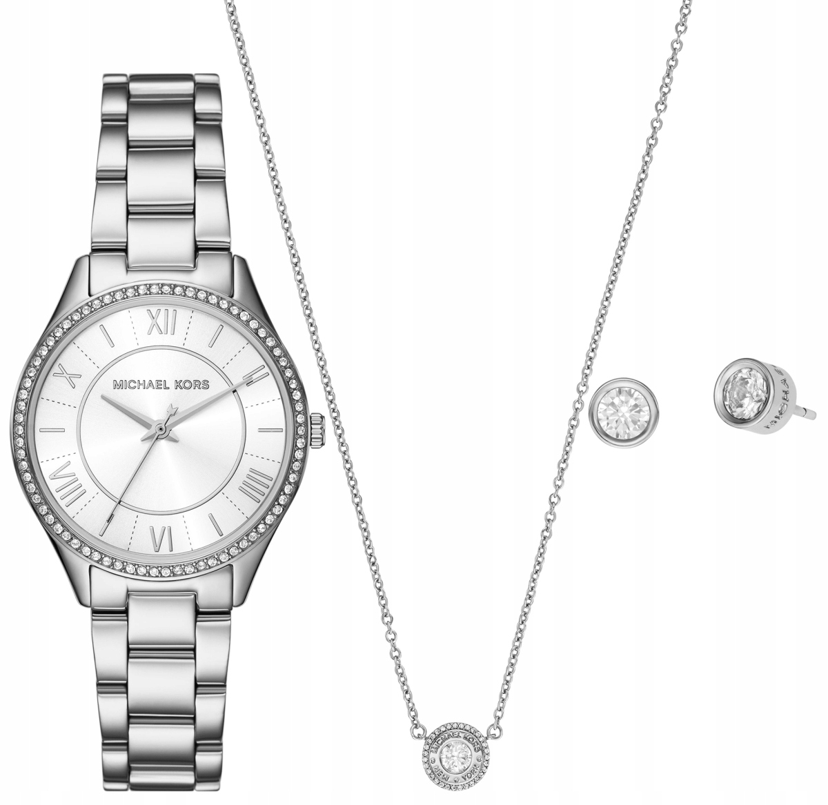 Biżuteria w zestawie – kolczyki i naszyjnik w eleganckim stylu