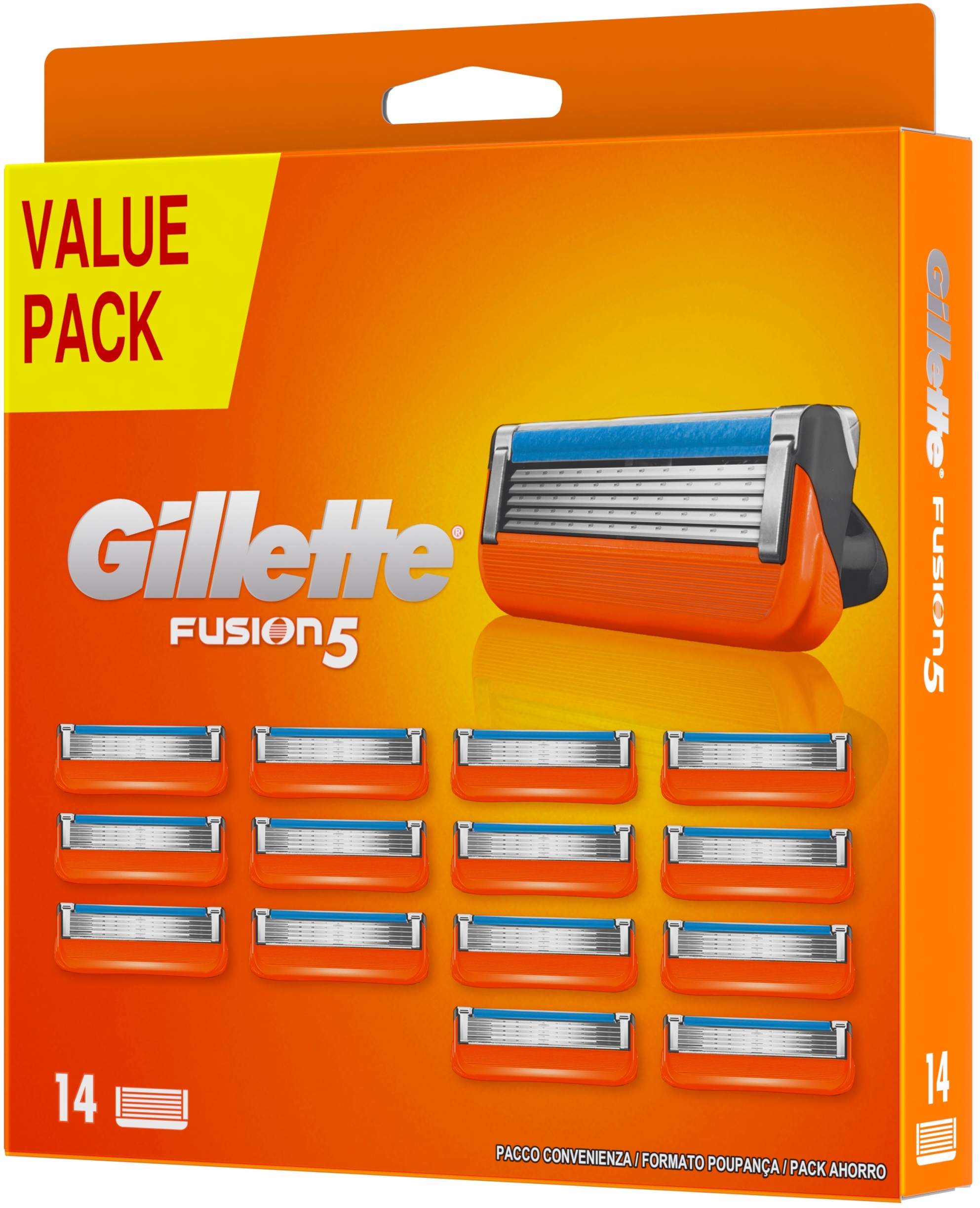 Gillette Fusion 5 Ostrza 14 sztuk – Doskonałe golenie dla mężczyzn