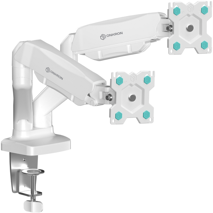 Uchwyt biurkowy obrotowo-nachylny dla dwóch monitorów 13-32