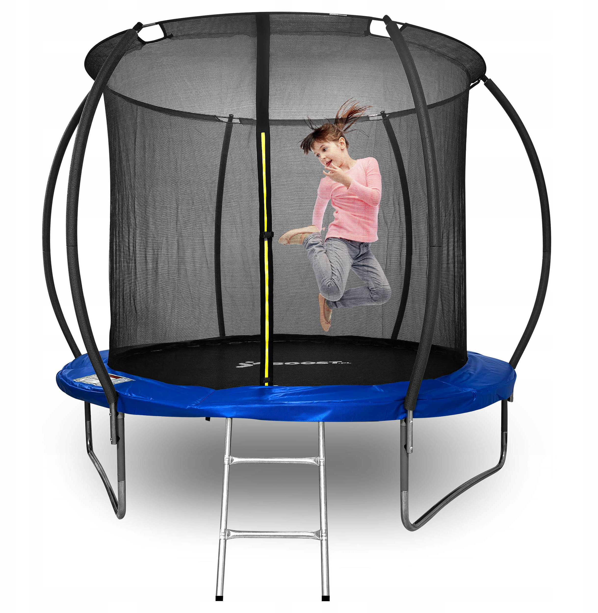 Trampolina z siatką i drabinką HENZEN 305 cm – Bezpieczna zabawa na świeżym powietrzu