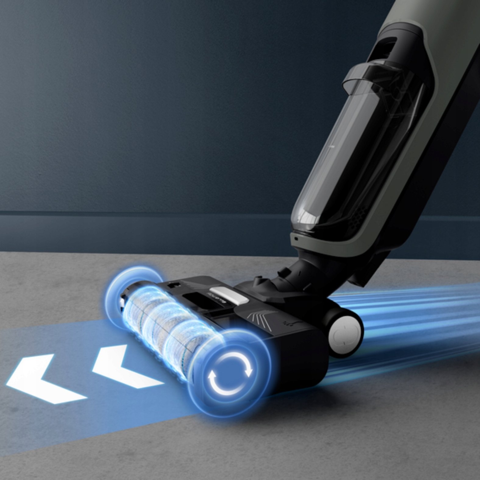 Wysokowydajne zbieranie zabrudzeń z boczną szczotką