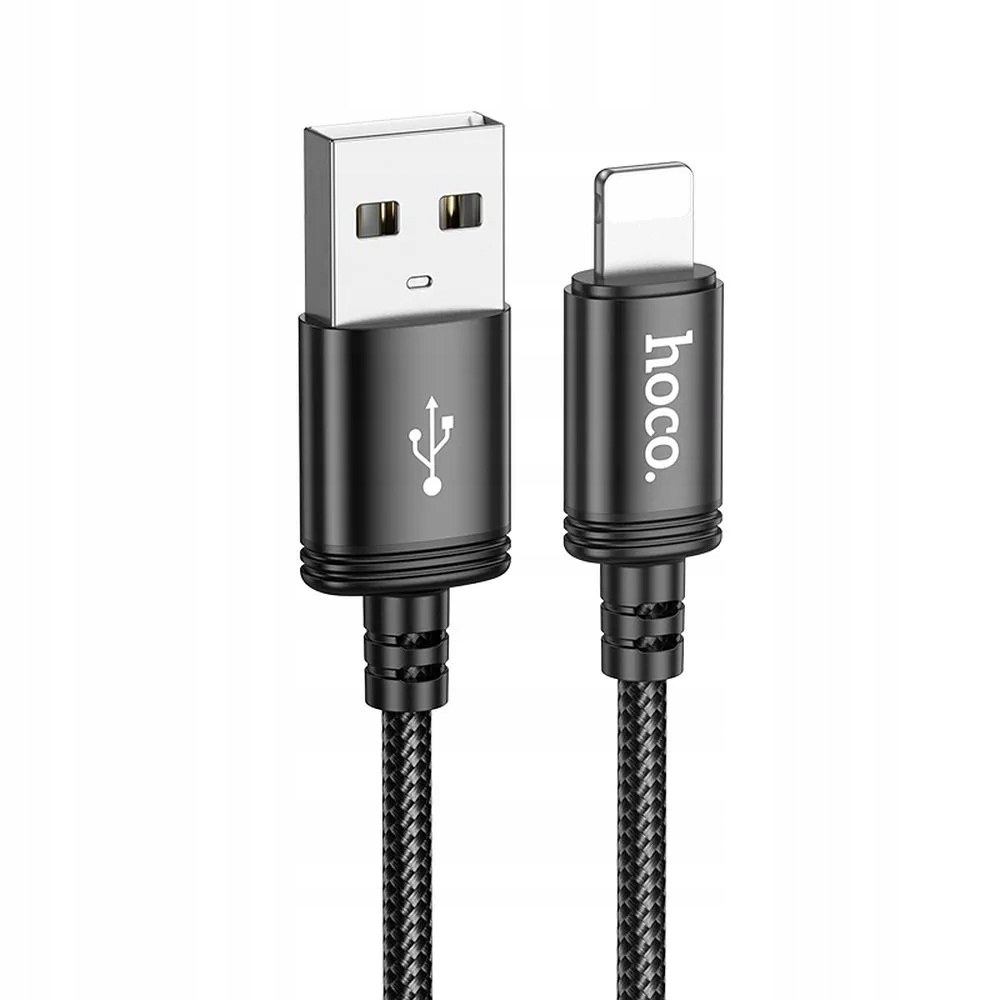 Kabel USB A do Lightning Hoco 2,4A X89 2 m czarny – Niezawodne ładowanie i transfer danych