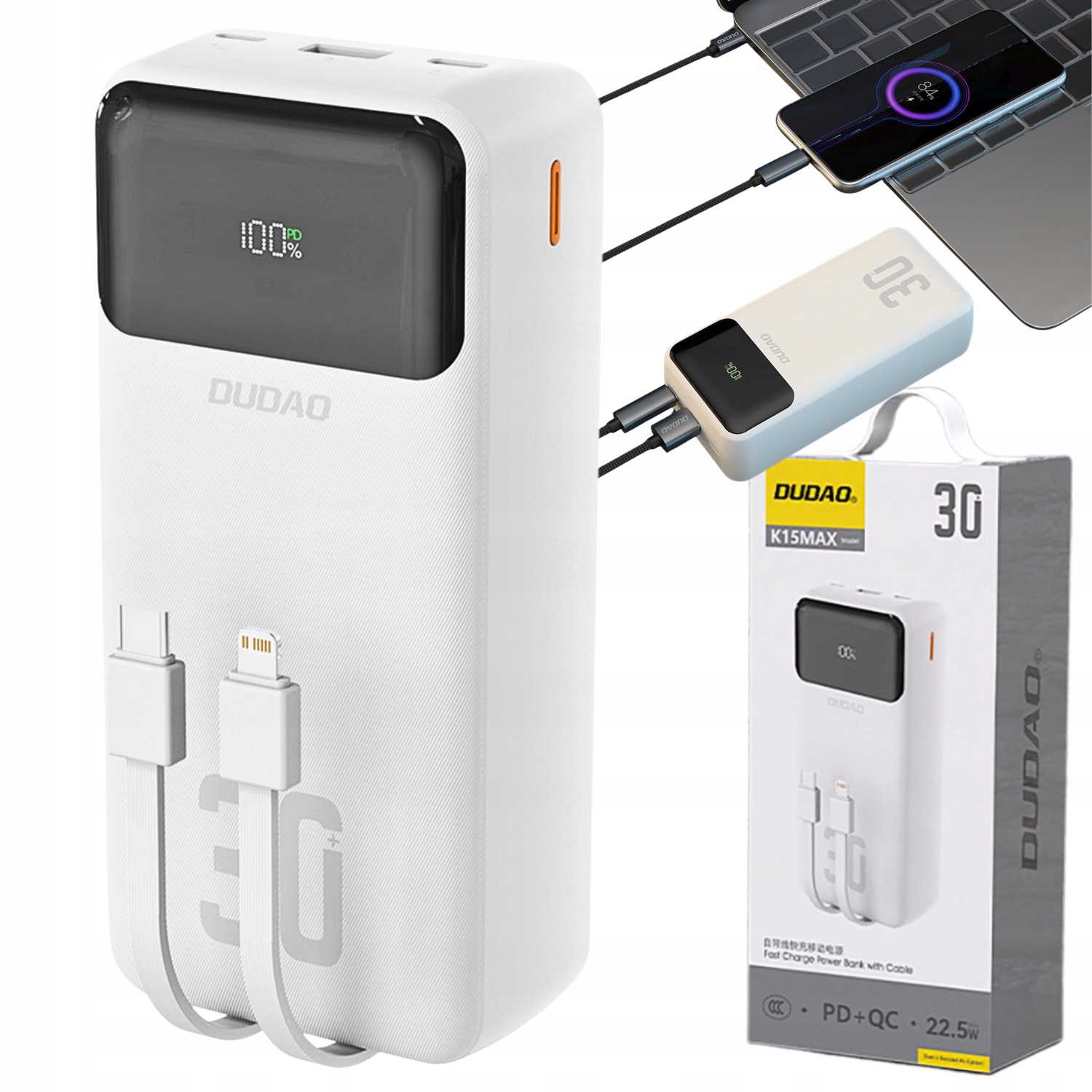 Wbudowane kable USB-C i Lightning – Wygoda i oszczędność miejsca