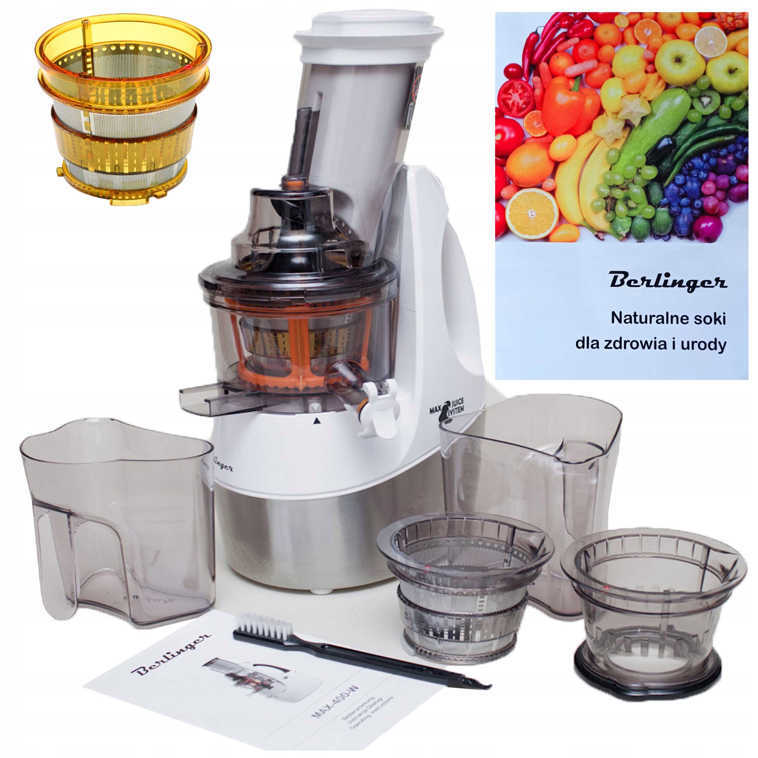 Funkcje i zalety wyciskarki Berlinger MAX-800-W*