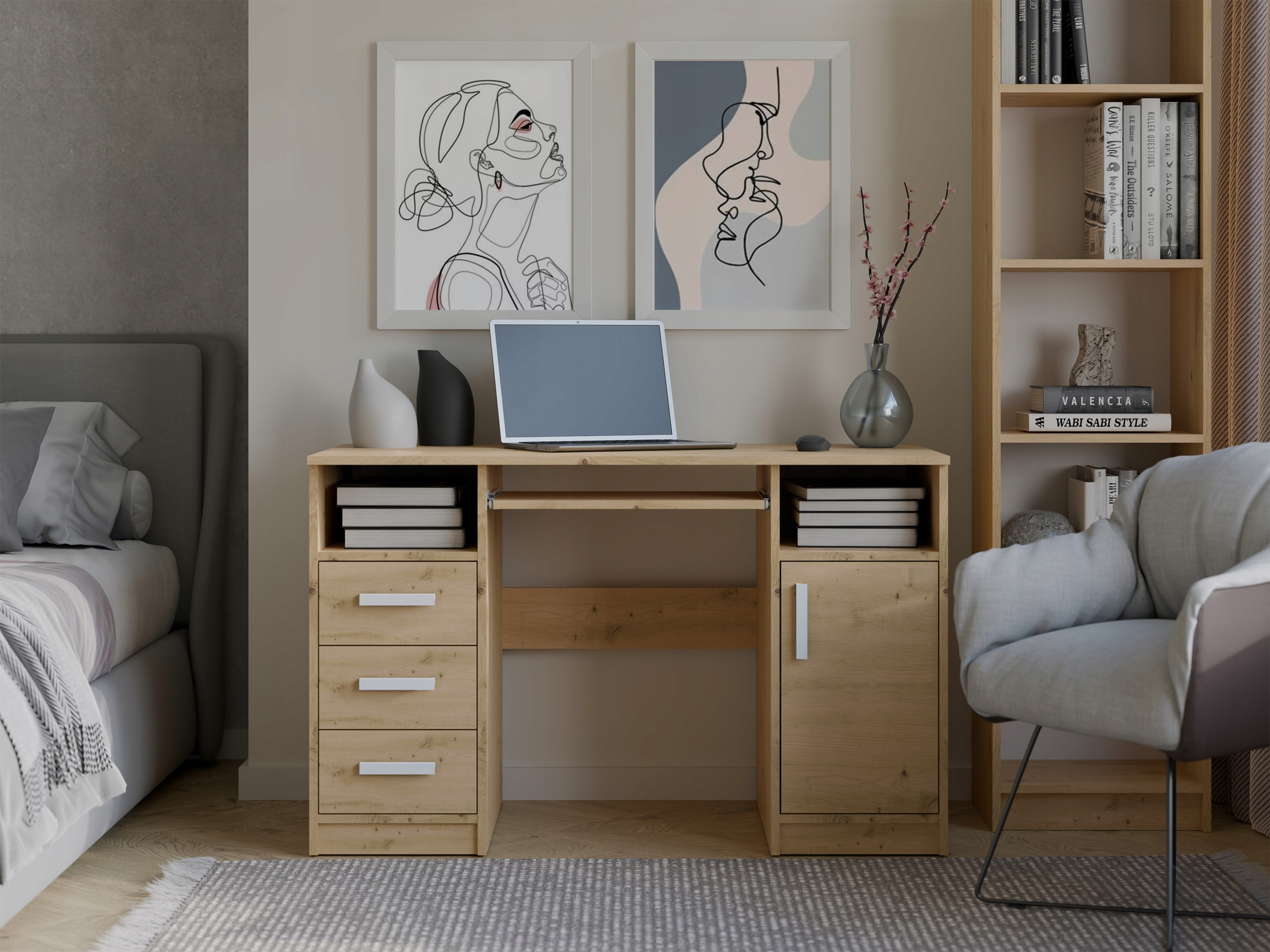 Ergonomiczny design – Wysuwana półka na klawiaturę