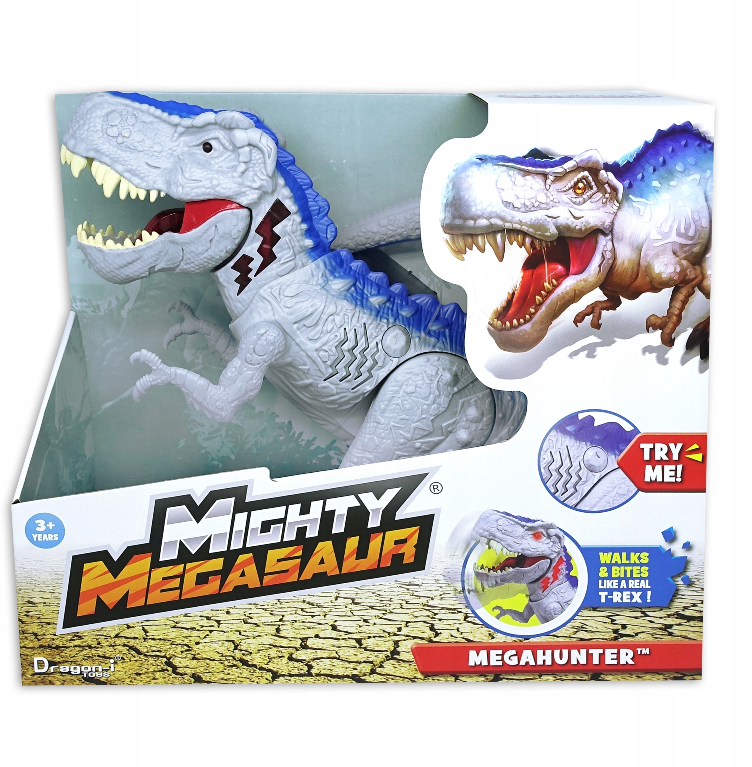 Potężny Dinozaur w kolorze Szaro Niebieskim Dragon-i Toys