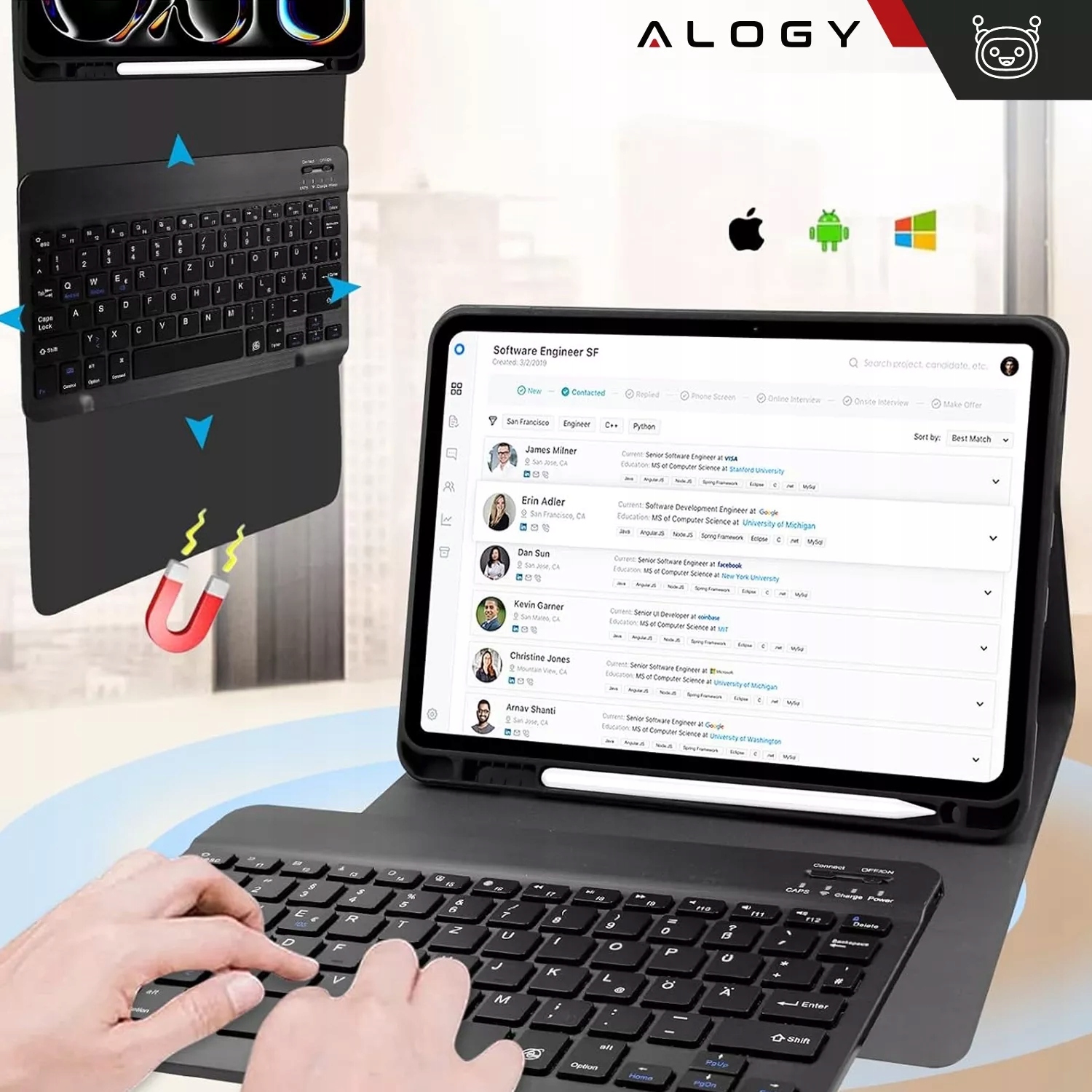 Magnetycznie mocowana klawiatura – łatwość użytkowania