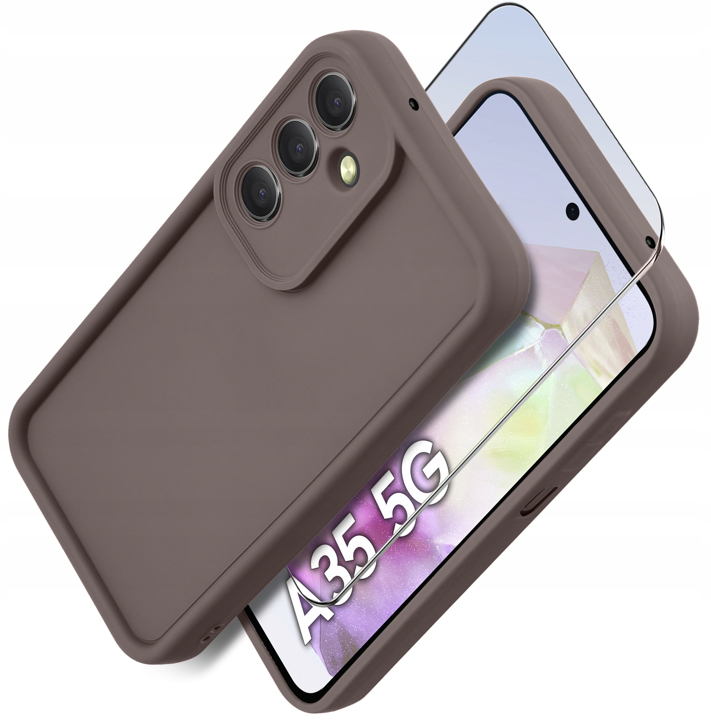 Etui do Samsung A35 5G silikonowe MATOWE + Szkło ochronne na ekran 9H – Ochrona i styl w jednym