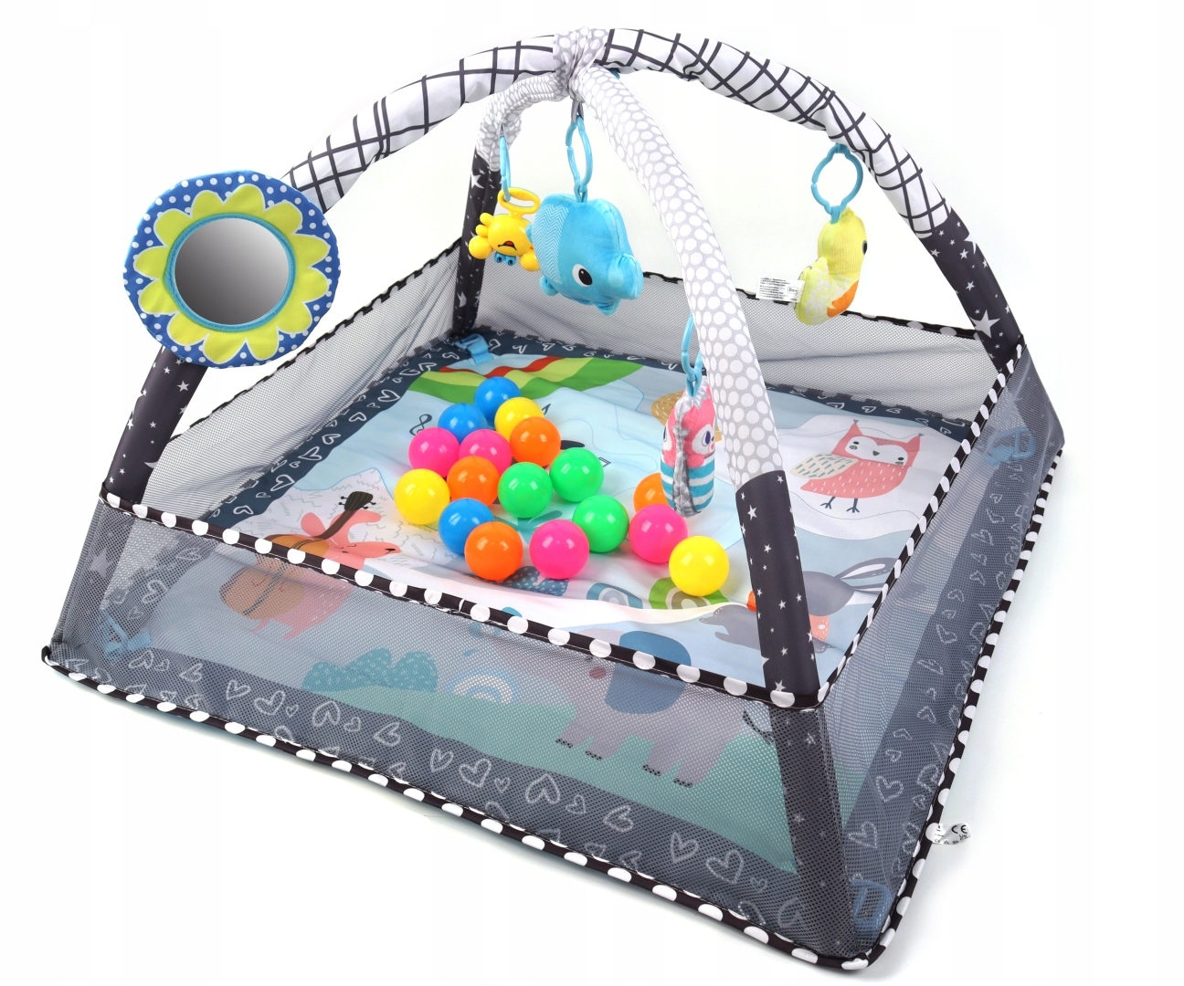 TinyMini JL652-1A Mata edukacyjna 2w1 Kojec z Piłeczkami – Idealna przestrzeń do zabawy dla Twojego maluszka