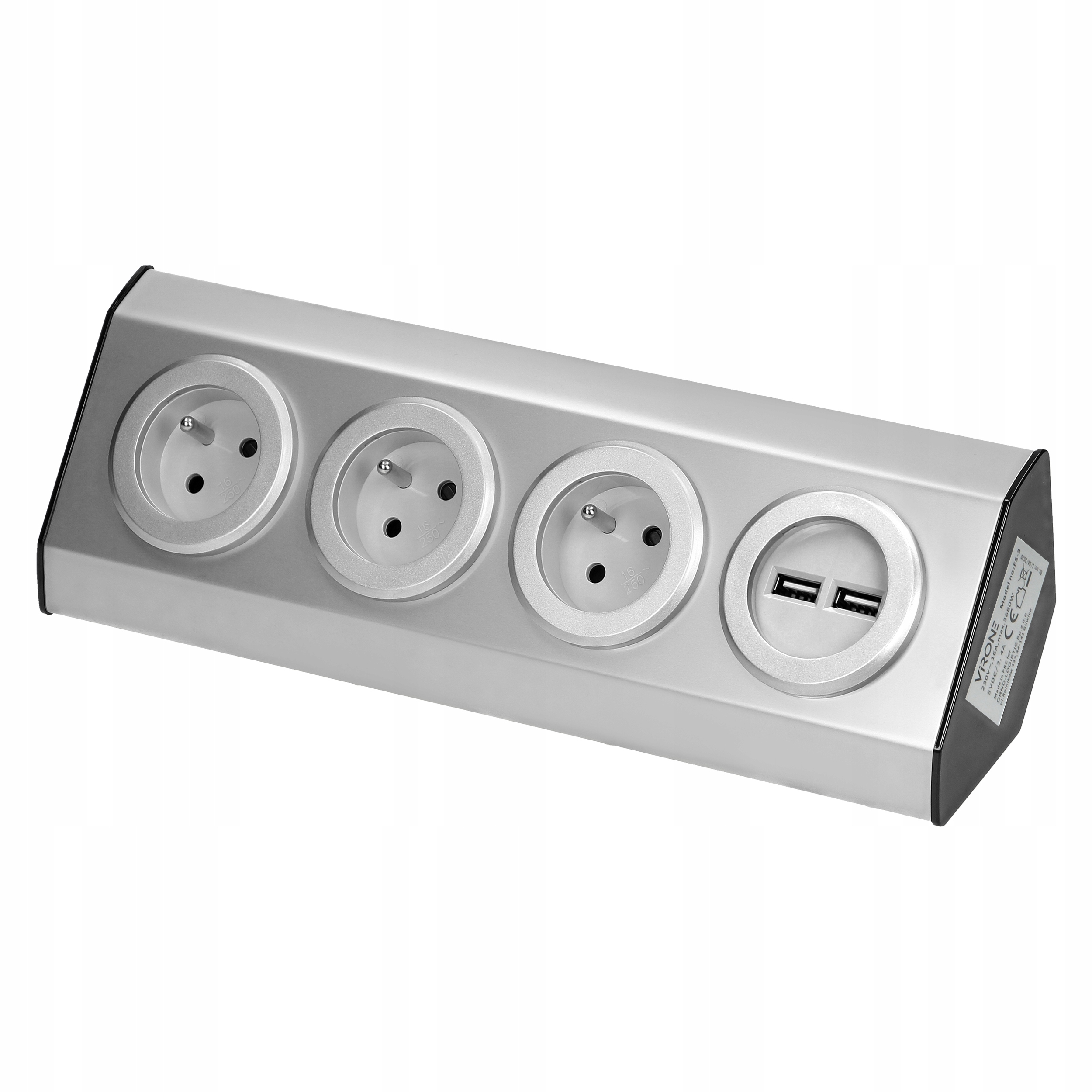 Gniazdo meblowe kuchenne Virone FS-3 z ładowarką USB – Nowoczesne rozwiązanie do Twojej kuchni
