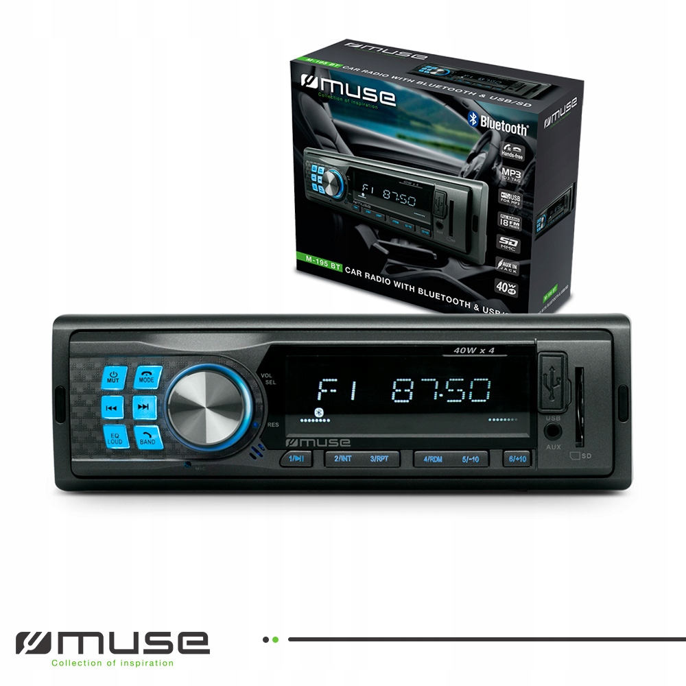 Radio samochodowe M-195 z Bluetooth – Twoje idealne rozwiązanie audio w samochodzie