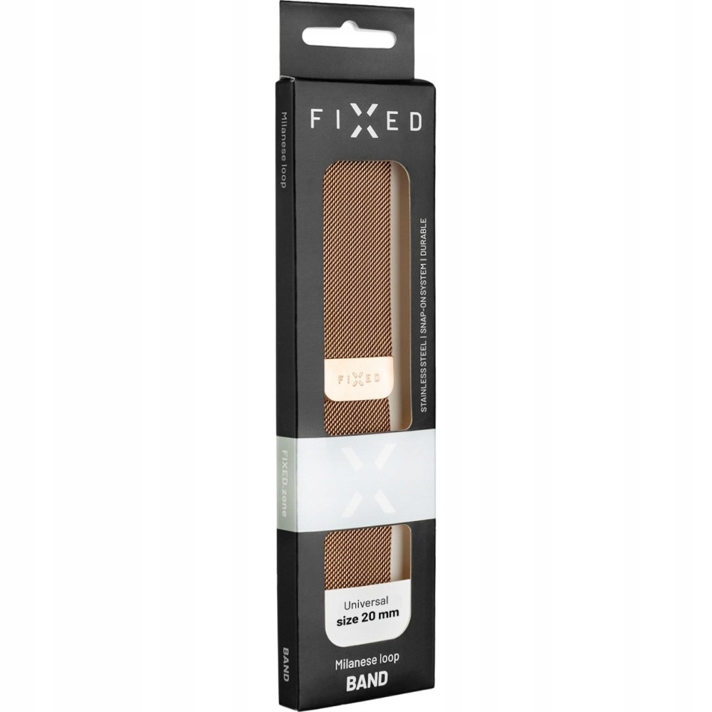 Pasek Fixed | Mesh Strap z szybkim zapięciem 20mm w kolorze różowym
