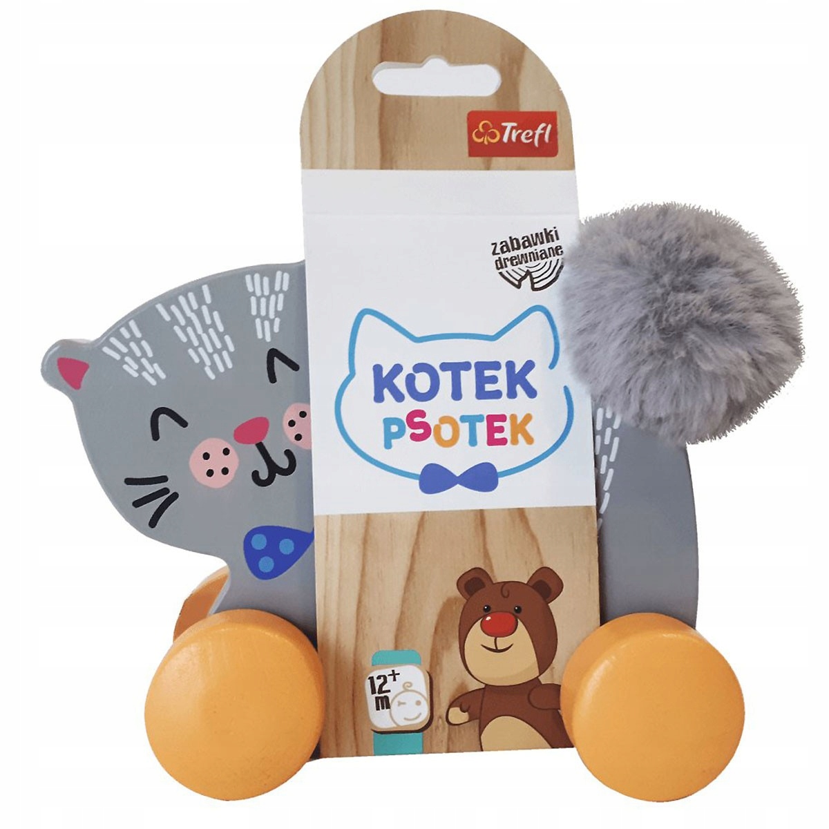 Zabawka drewniana - Kotek 61750 Trefl – Idealny towarzysz dla najmłodszych