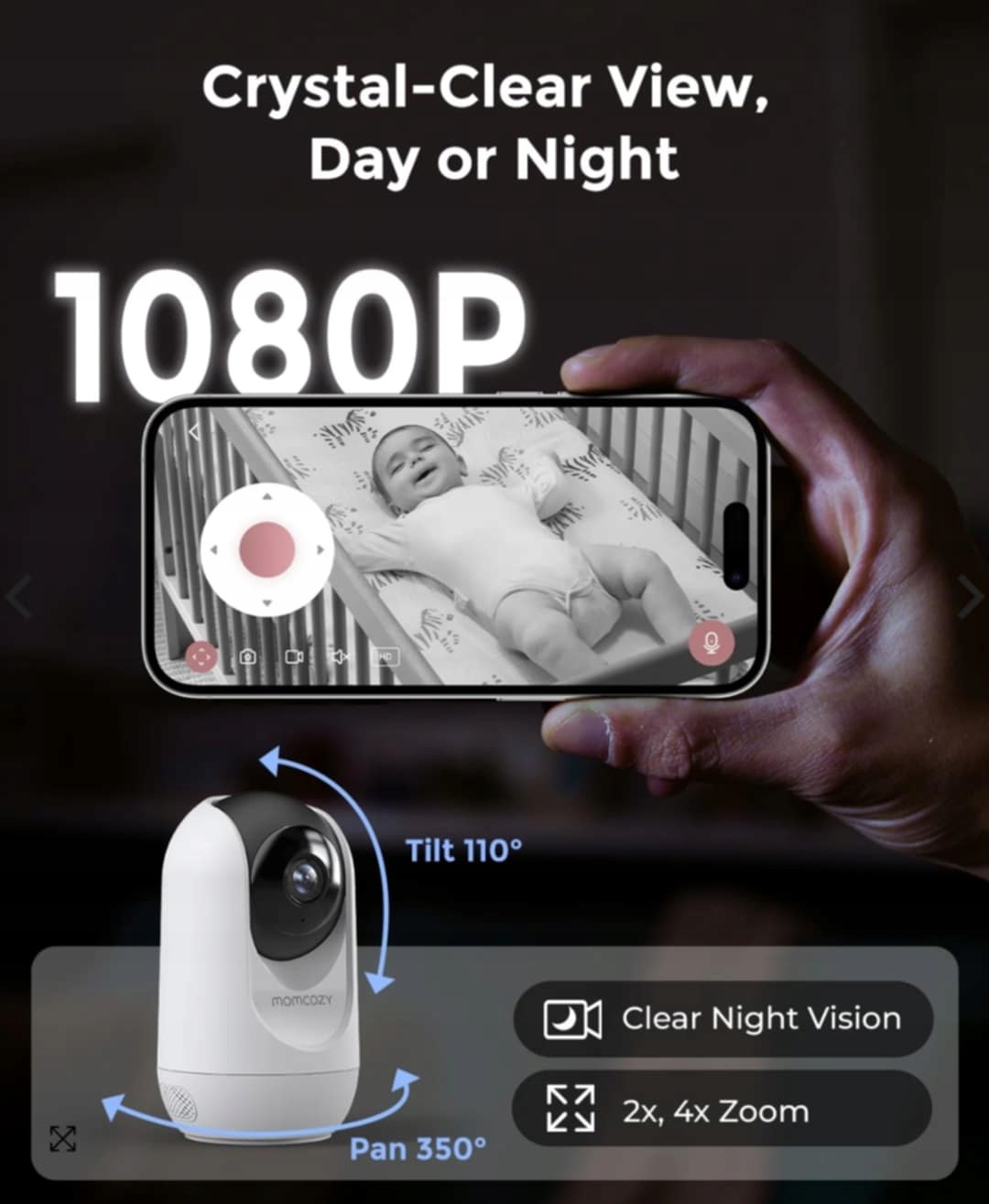 Momcozy BM01 – Elektroniczna niania dla niemowląt z rozdzielczością 1080p