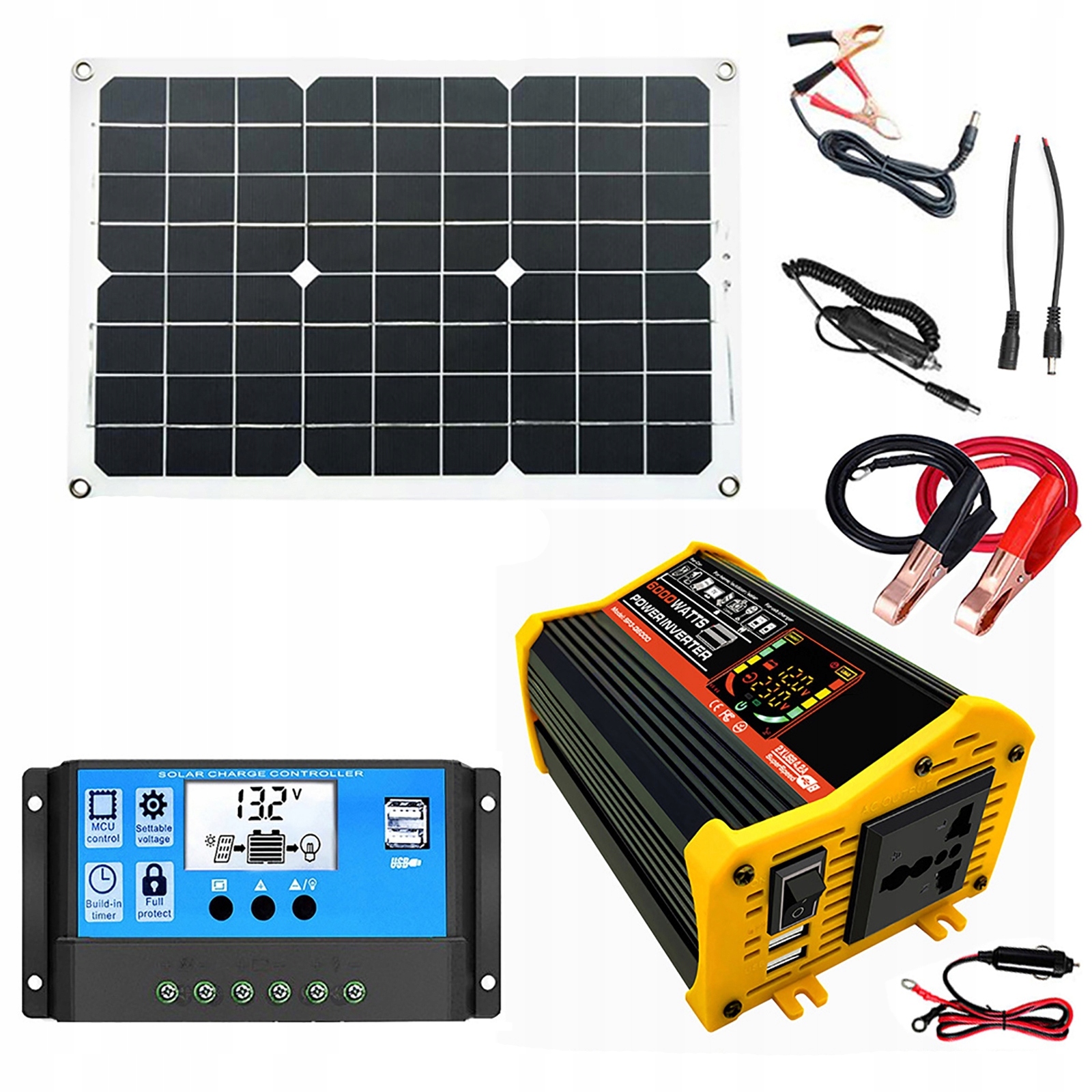 Zestaw Solar Falownik Panel Przetwornica 6000W 220 – Energetyczna niezależność dla Twojego domu