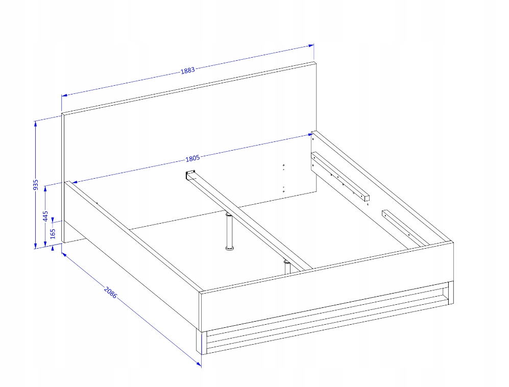 Wymiary łóżka HALLE – Idealne dopasowanie do Twojej przestrzeni
