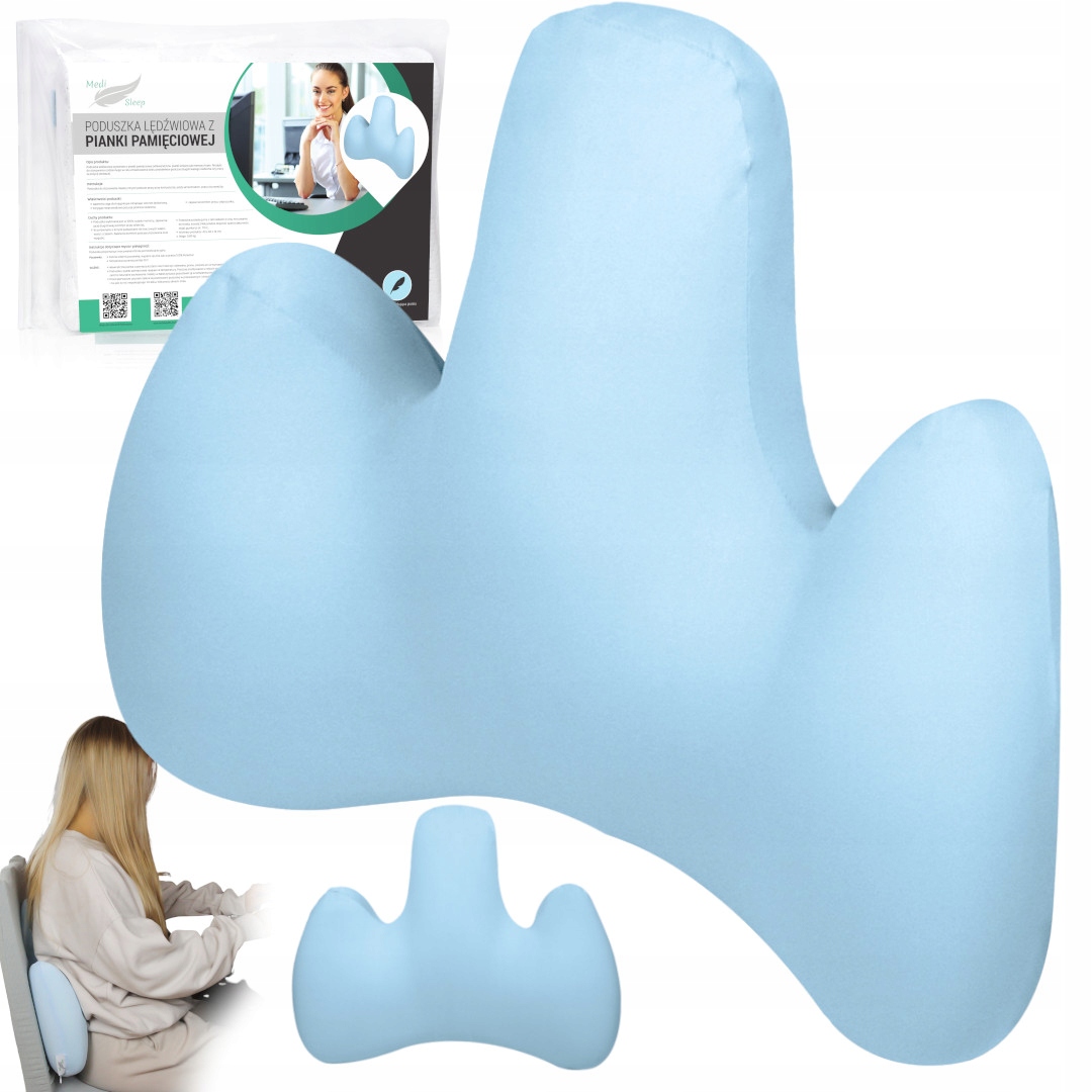 Poduszka Lędźwiowa Niebieska do Samochodu Fotel Sofa Unikatowa Medi Sleep – Komfort i Styl w Jednym