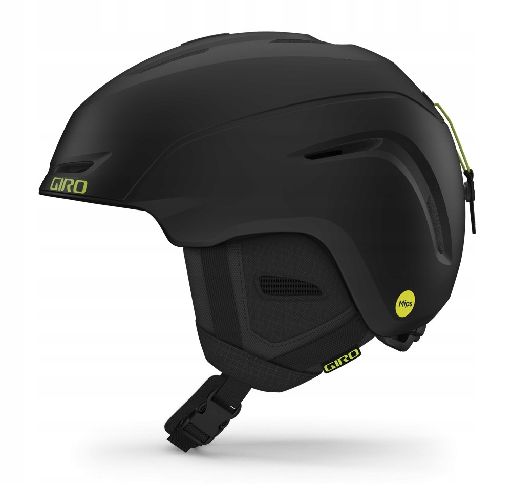 Kask zimowy GIRO NEO matte black / ano green roz. L (59-62.5 cm) – Bezpieczna jazda w zimowych warunkach
