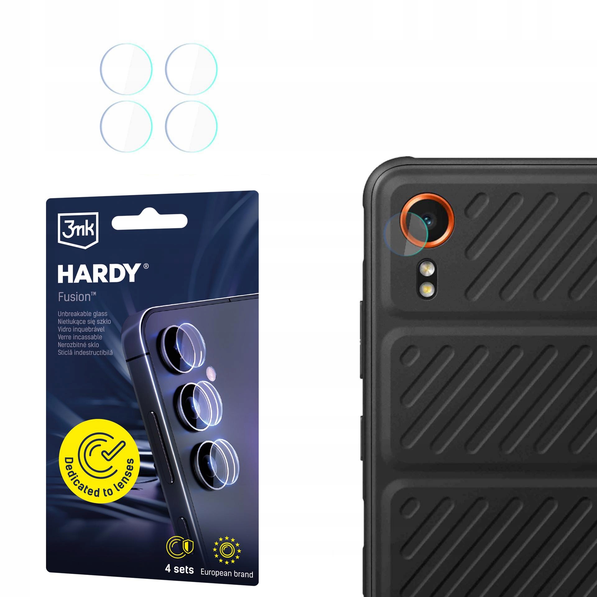 Samsung Galaxy XCover 7 – Ochrona obiektywu z 3mk Hardy Fusion Lens Protection