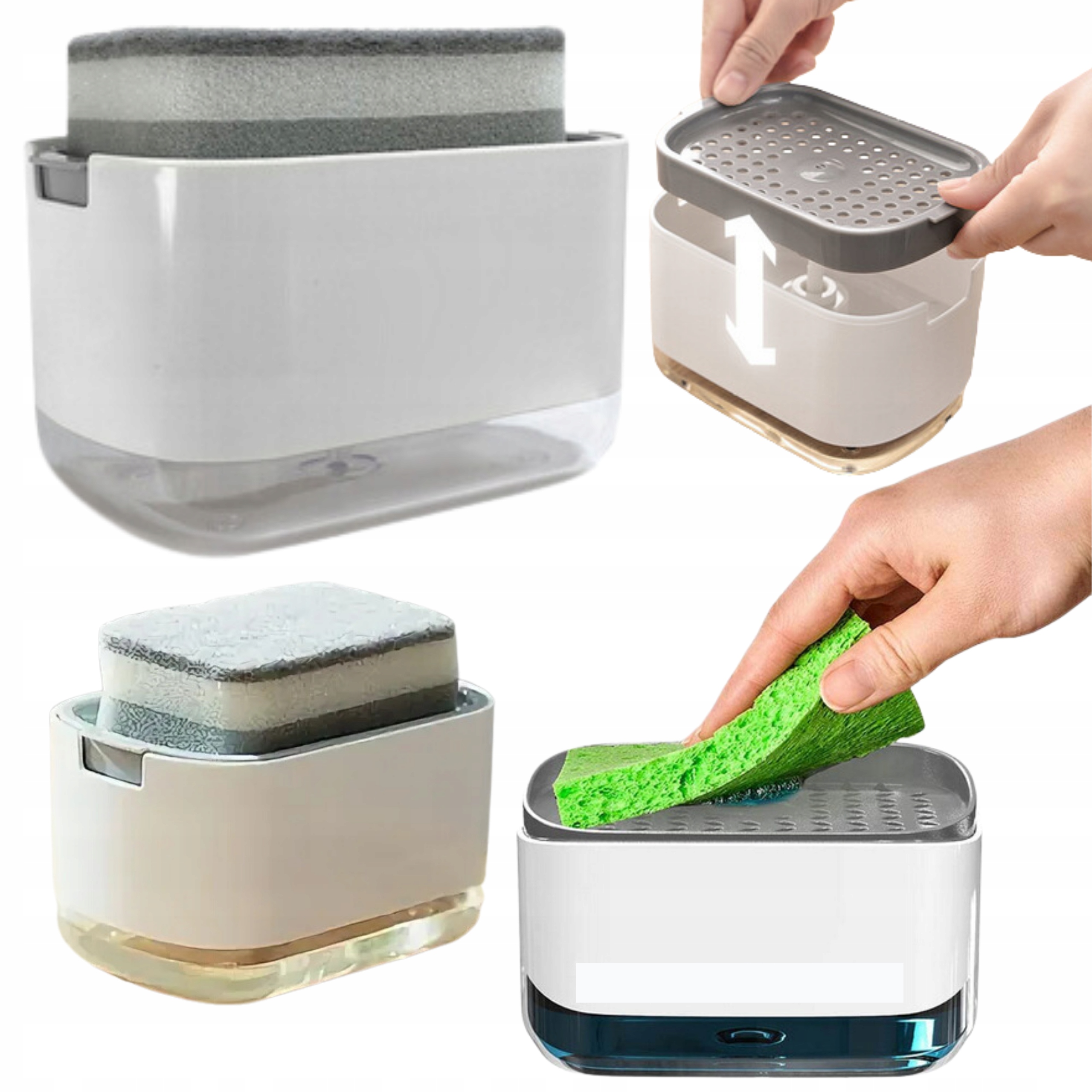 Funkcjonalność 2w1 – Dozownik mydła i płynu do mycia naczyń