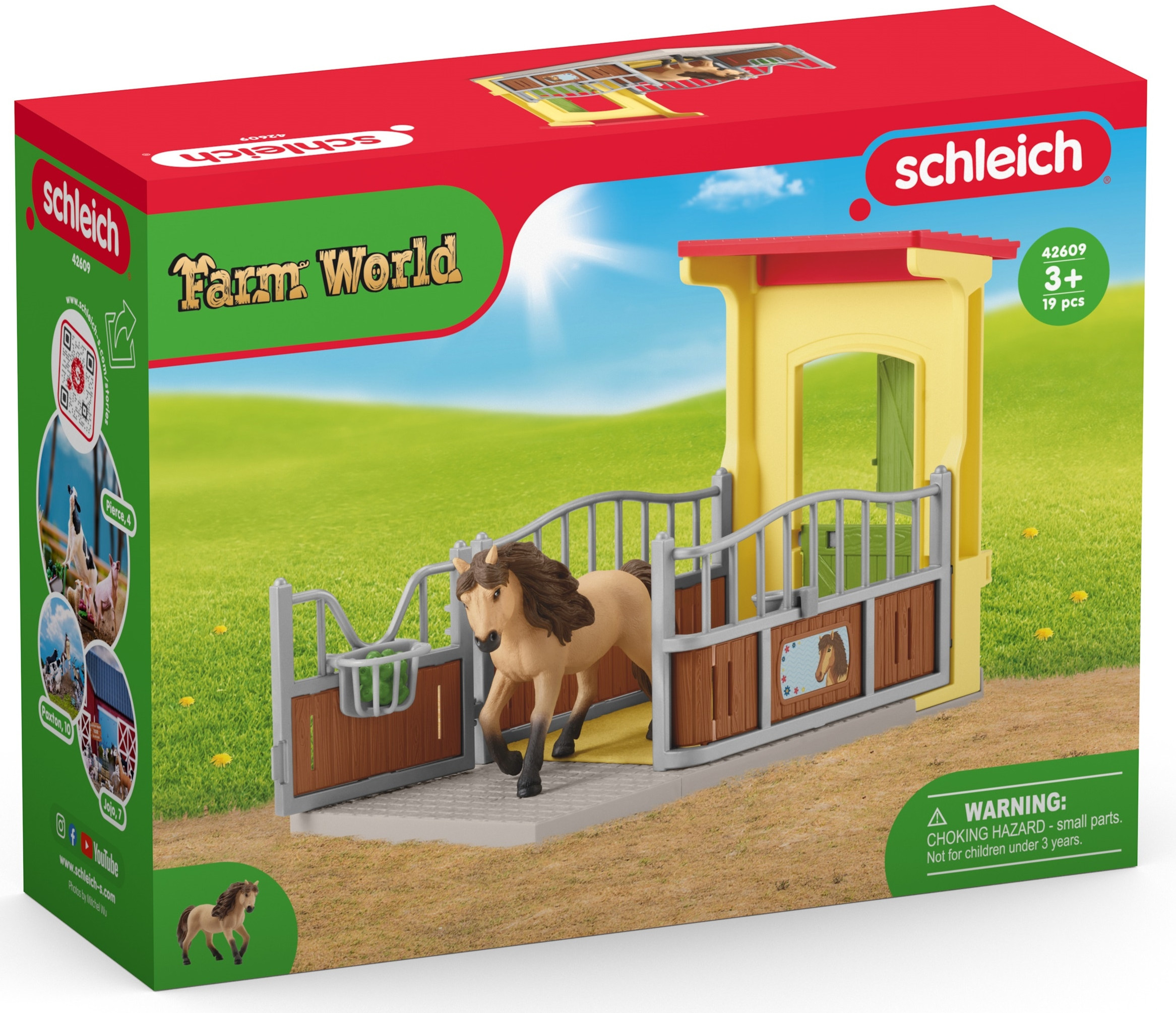 Figurka Polly Pocket Zestaw z figurką Boks dla kuca islandzkiego – Stwórz własną farmę!