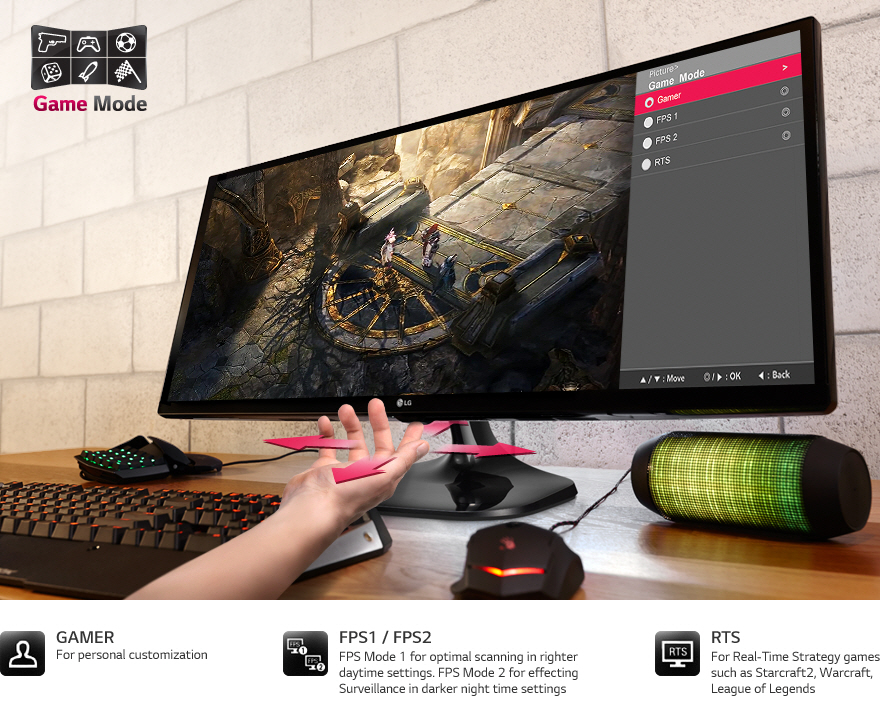 ŁATWE DO PRZEŁĄCZANIA TRYBY FPS I RTS.	